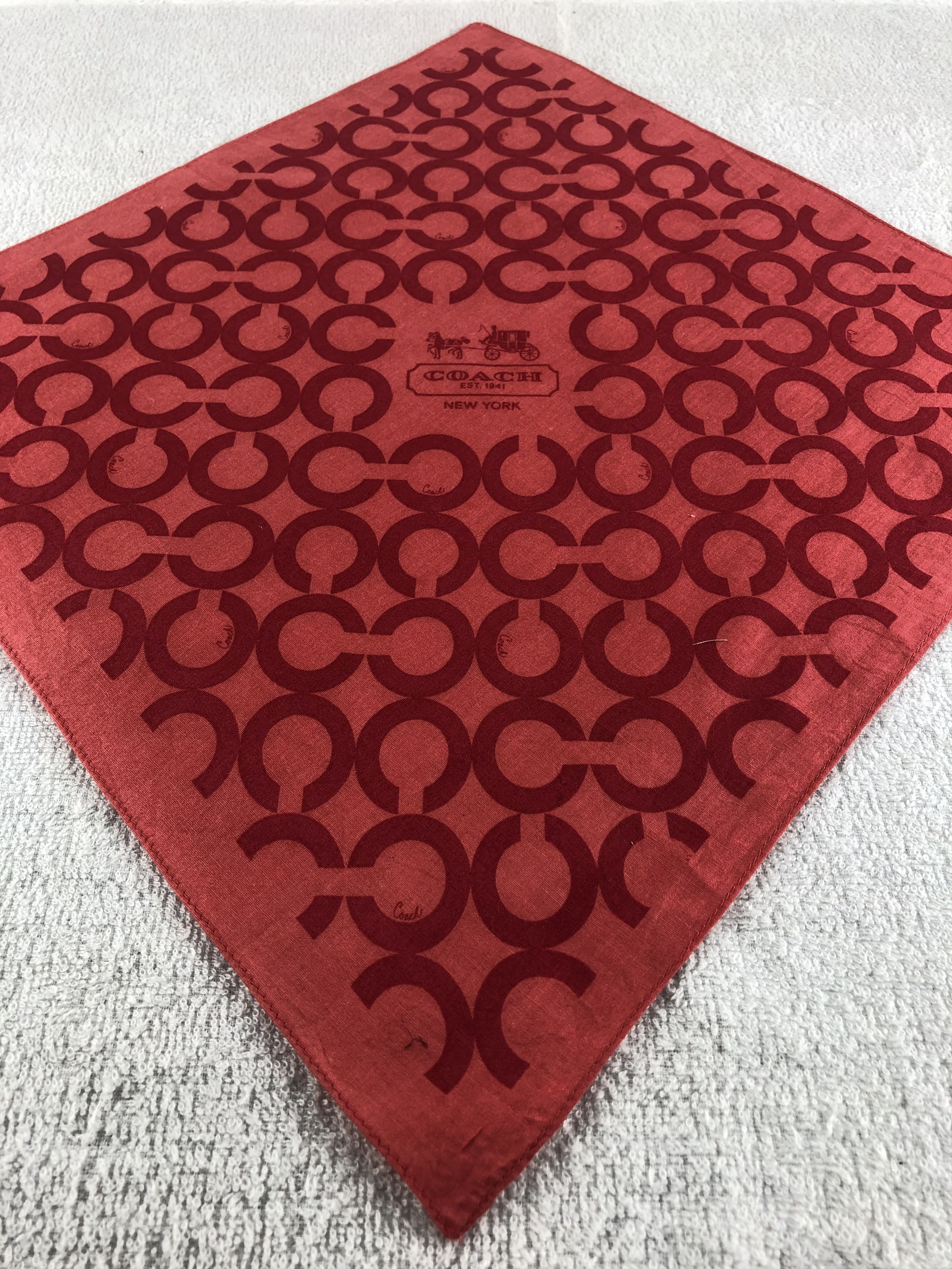 Coach Coach Monogram Handkerchief / Bandana / Neckerchief C051 Size ONE SIZE - 4 Thumbnail