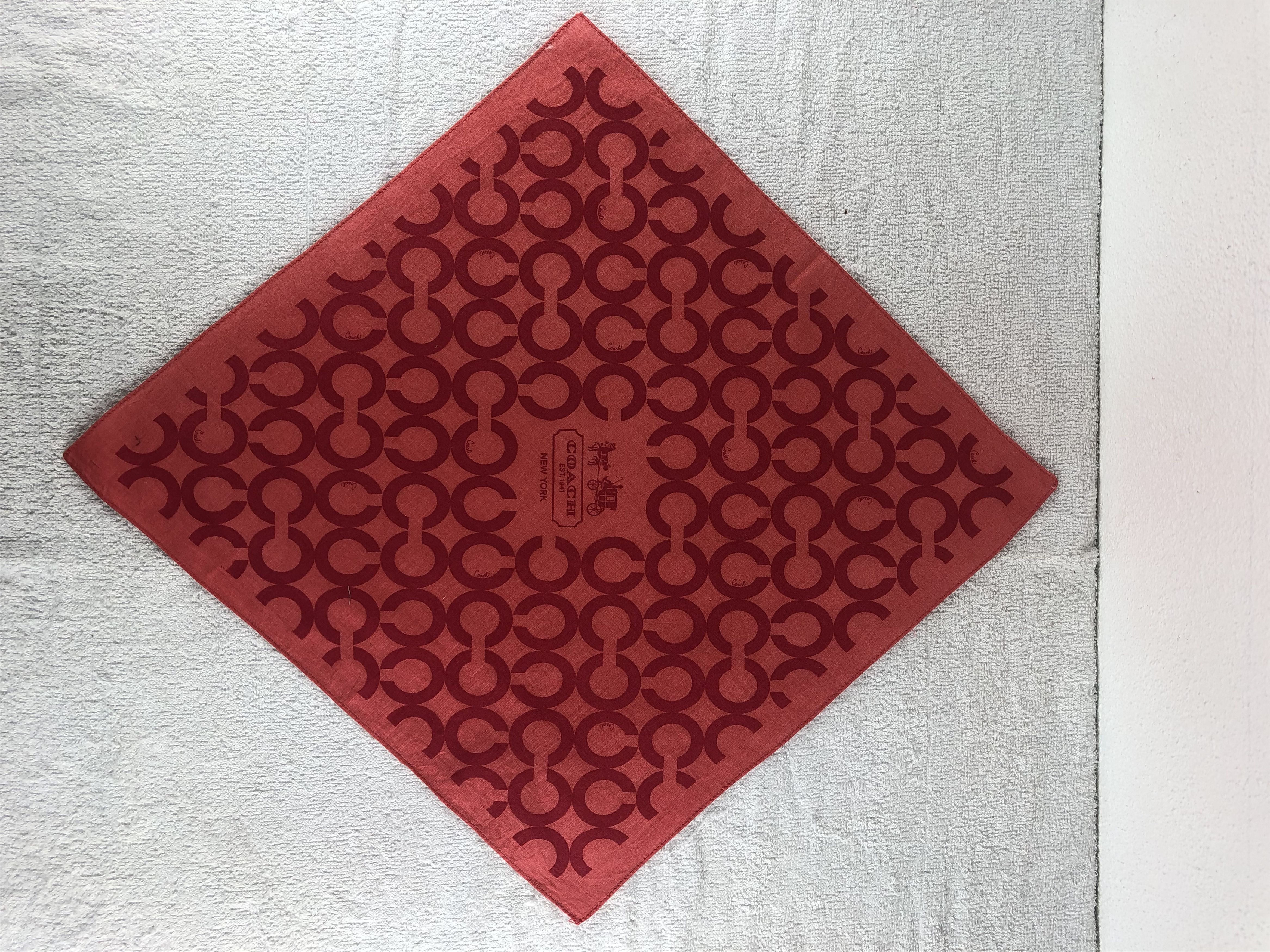Coach Coach Monogram Handkerchief / Bandana / Neckerchief C051 Size ONE SIZE - 3 Thumbnail