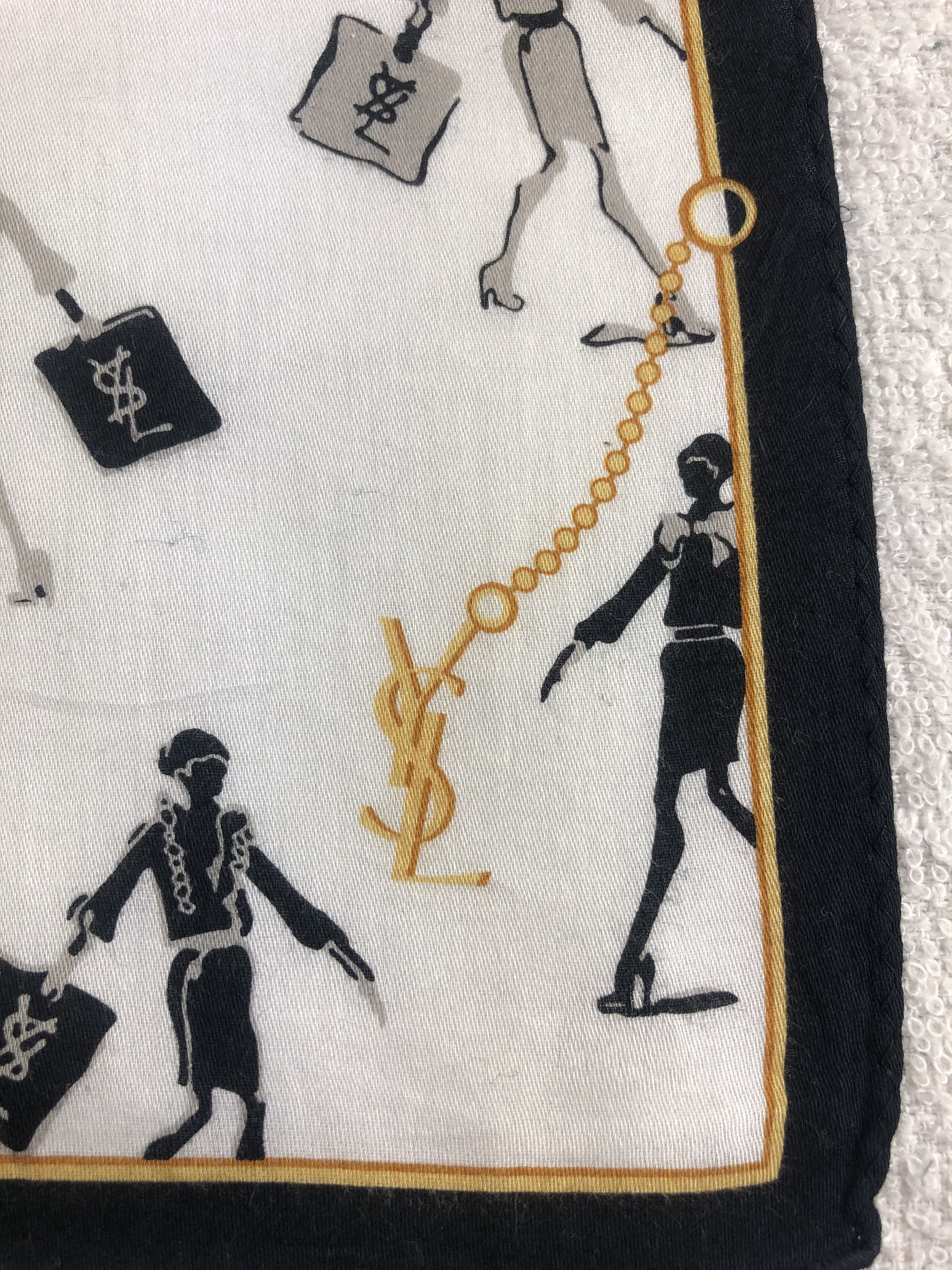 Yves Saint Laurent Yves Saint Laurent Handkerchief / Bandana / Neckerchief C046 Size ONE SIZE - 5 Thumbnail