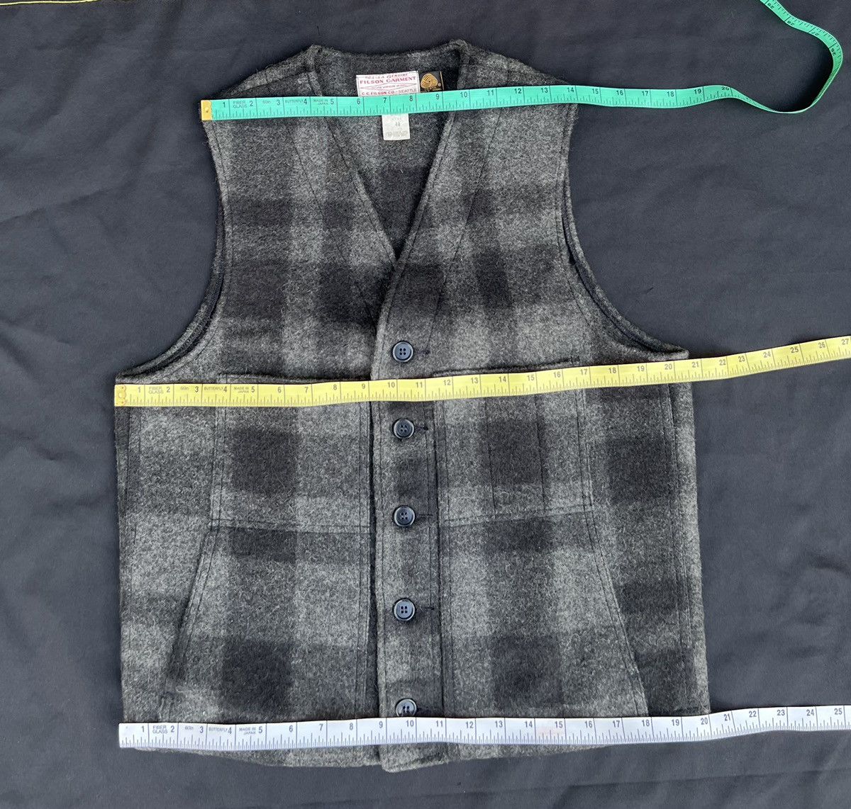 Filson Vintage 70s Filson Garment Virgin Wool Tartan Vest Size US M / EU 48-50 / 2 - 11 Thumbnail