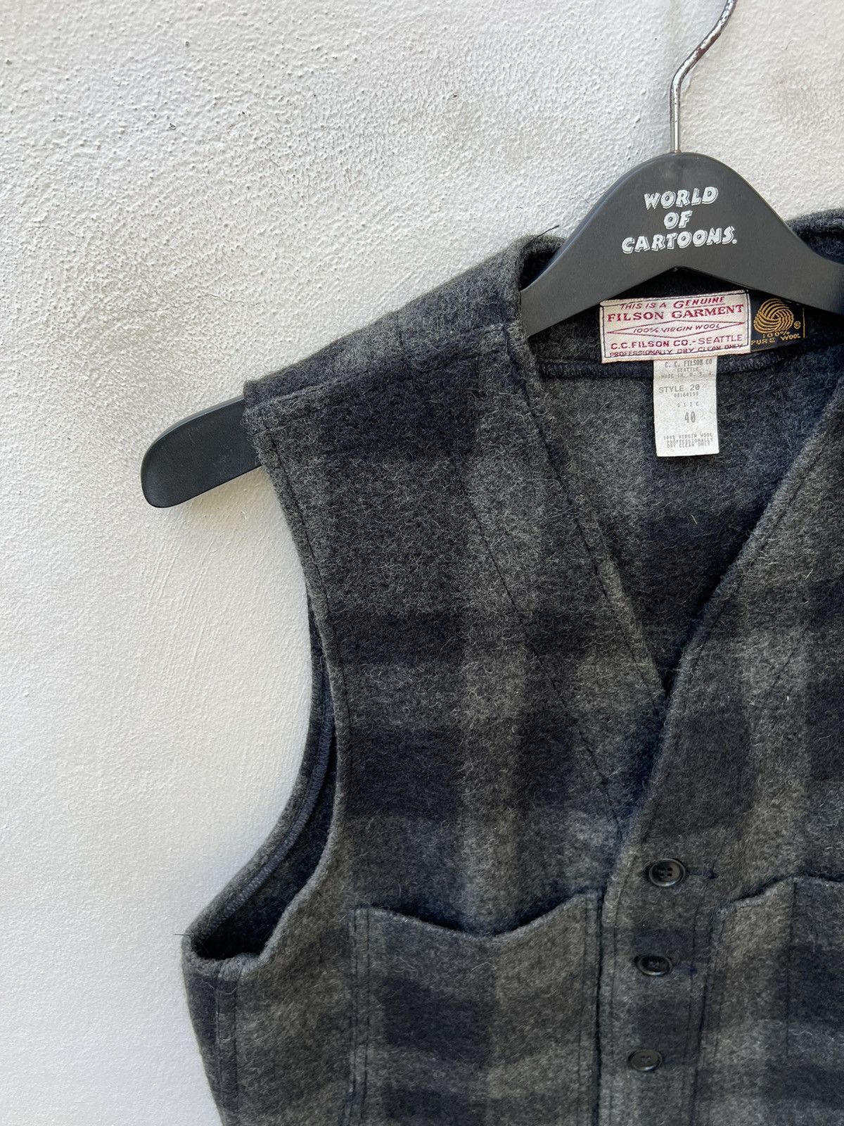 Filson Vintage 70s Filson Garment Virgin Wool Tartan Vest Size US M / EU 48-50 / 2 - 3 Thumbnail