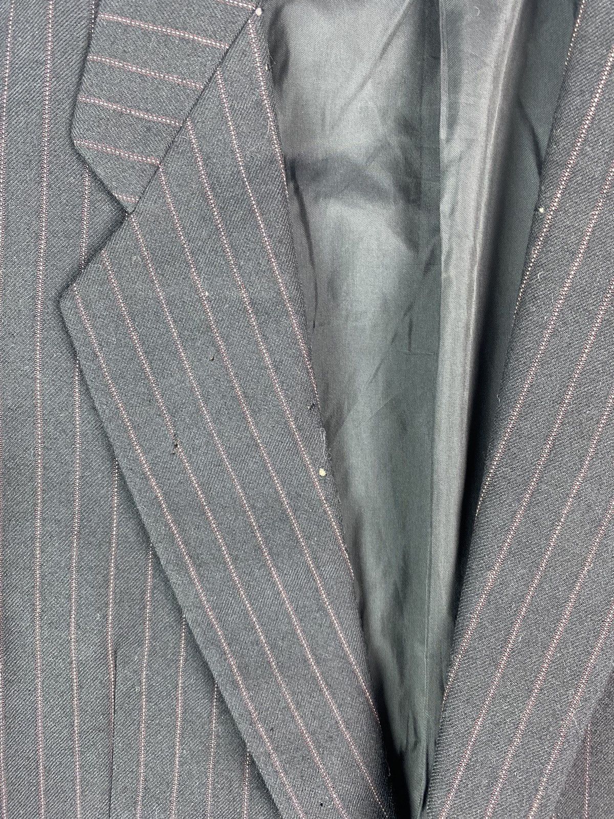 Comme des Garcons Homme × Vintage Vtg 80s COMME DES GARCONS HOMME wool stripes coat jacket Size US M / EU 48-50 / 2 - 4 Thumbnail