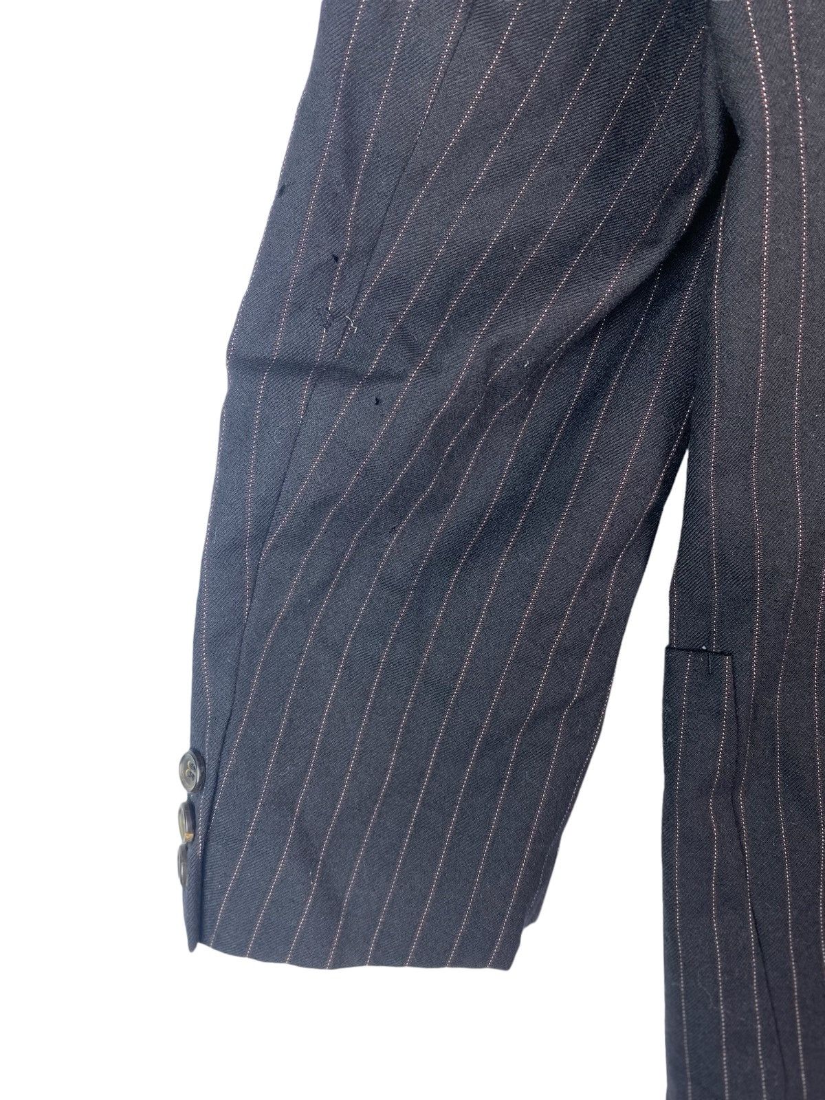 Comme des Garcons Homme × Vintage Vtg 80s COMME DES GARCONS HOMME wool stripes coat jacket Size US M / EU 48-50 / 2 - 9 Thumbnail