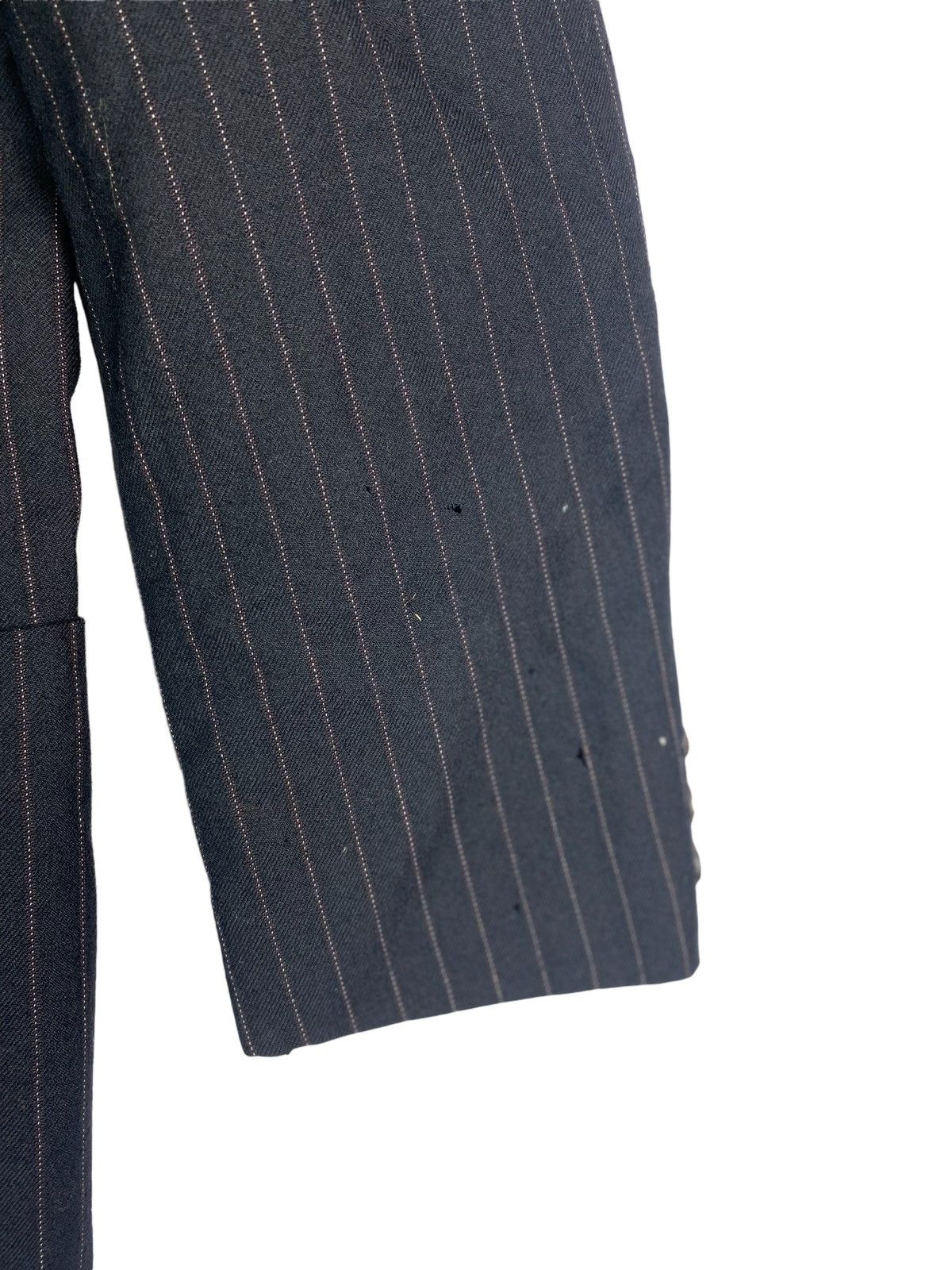 Comme des Garcons Homme × Vintage Vtg 80s COMME DES GARCONS HOMME wool stripes coat jacket Size US M / EU 48-50 / 2 - 6 Thumbnail