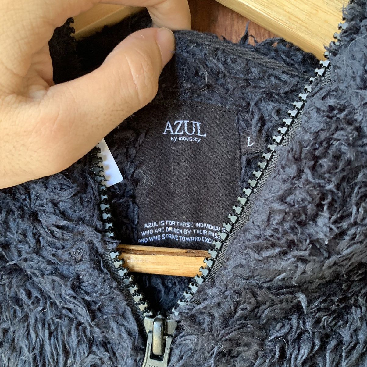 Japanese Brand Azul by moussy sheepa fleece Fluffy hoodie jacket Size US M / EU 48-50 / 2 - 6 Thumbnail