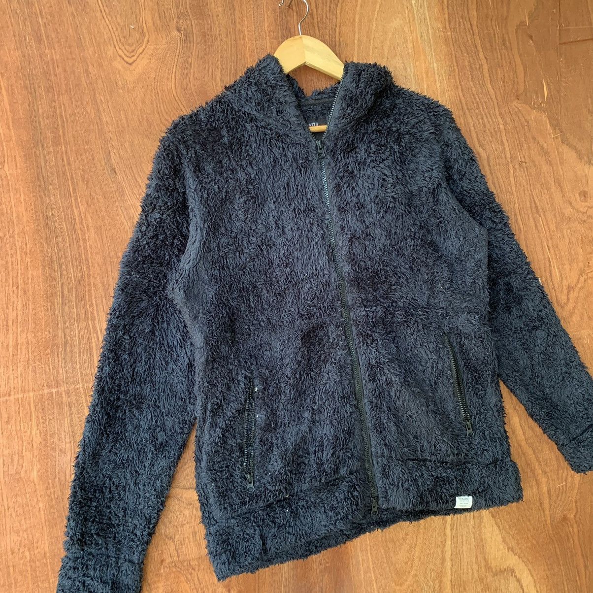 Japanese Brand Azul by moussy sheepa fleece Fluffy hoodie jacket Size US M / EU 48-50 / 2 - 2 Thumbnail