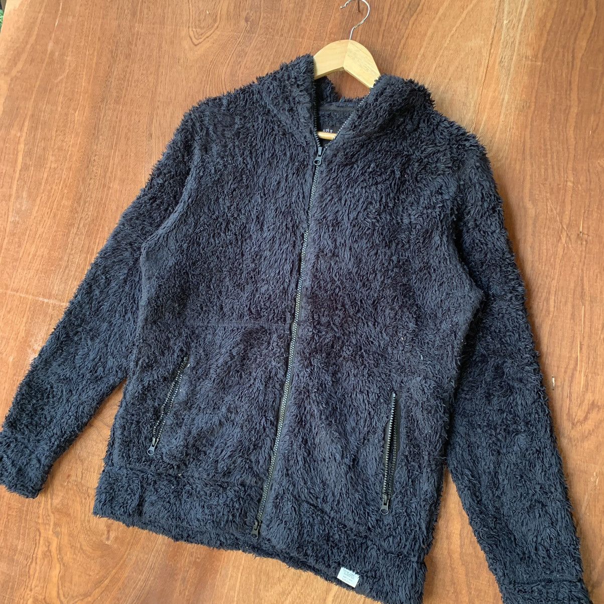 Japanese Brand Azul by moussy sheepa fleece Fluffy hoodie jacket Size US M / EU 48-50 / 2 - 3 Thumbnail