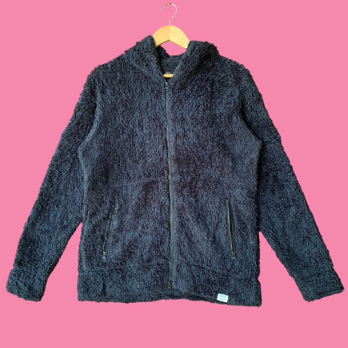 Japanese Brand Azul by moussy sheepa fleece Fluffy hoodie jacket Size US M / EU 48-50 / 2 - 1 Thumbnail