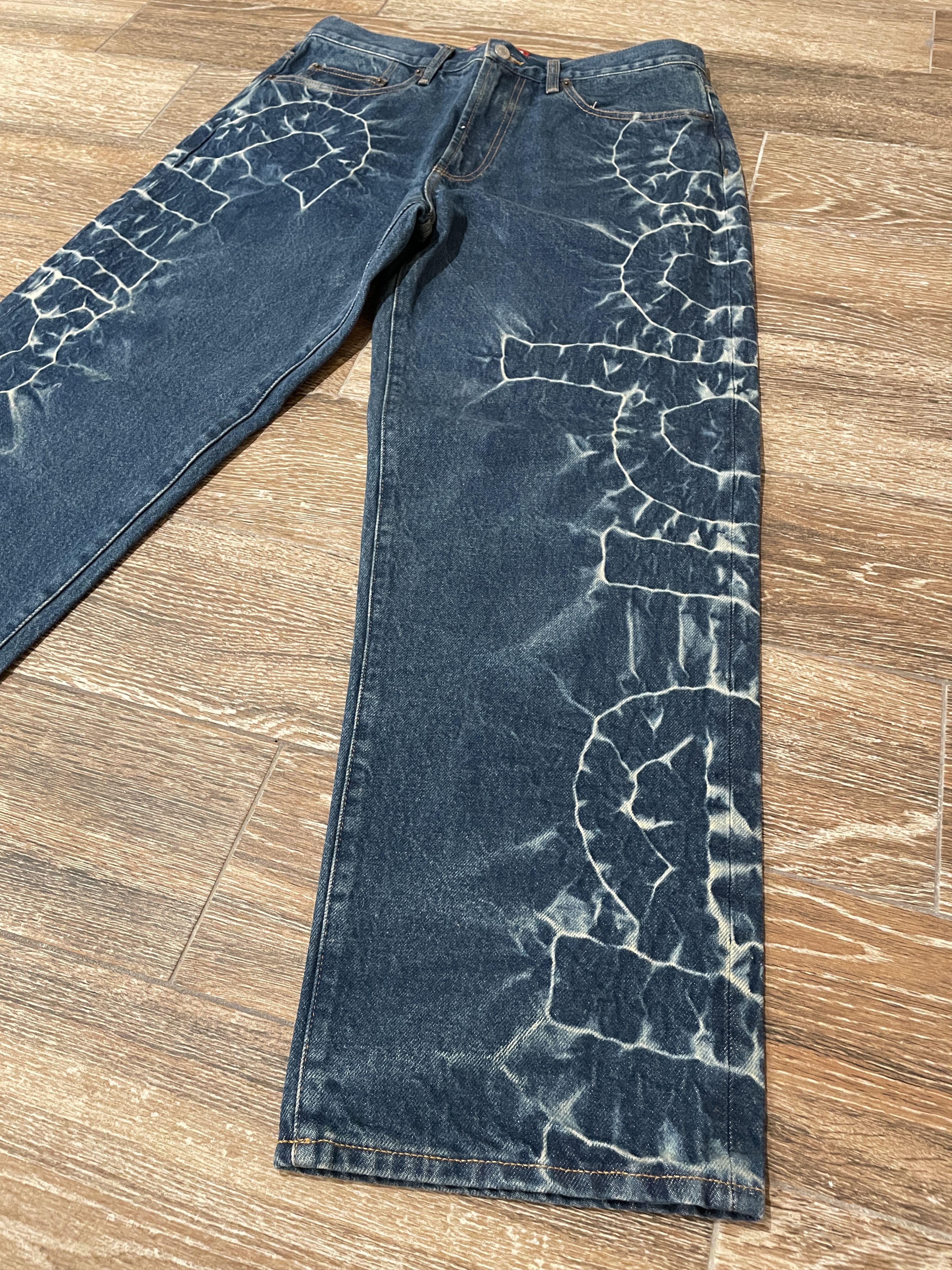 Supreme Shibori Jean Rigid Indigo Size 34 Denim NEW SS23
