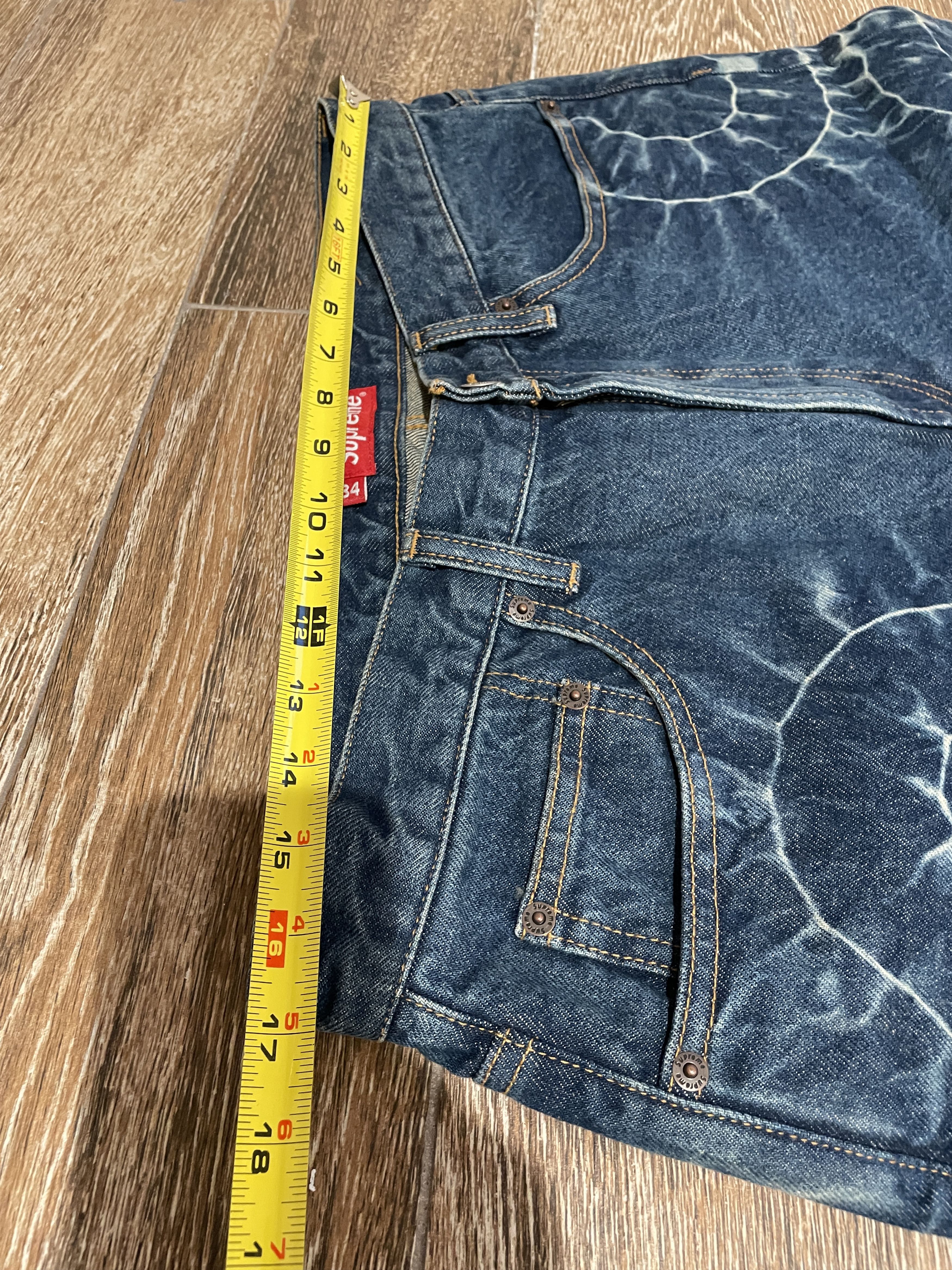 Supreme Shibori Jean Rigid Indigo Size 34 Denim NEW SS23