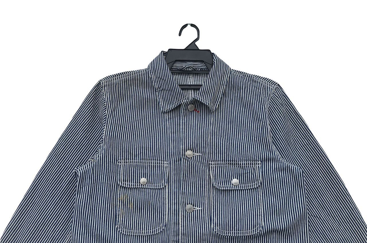 Vintage Rare B.C Factory japan hickory stripe chore jacket Size US S / EU 44-46 / 1 - 2 Thumbnail