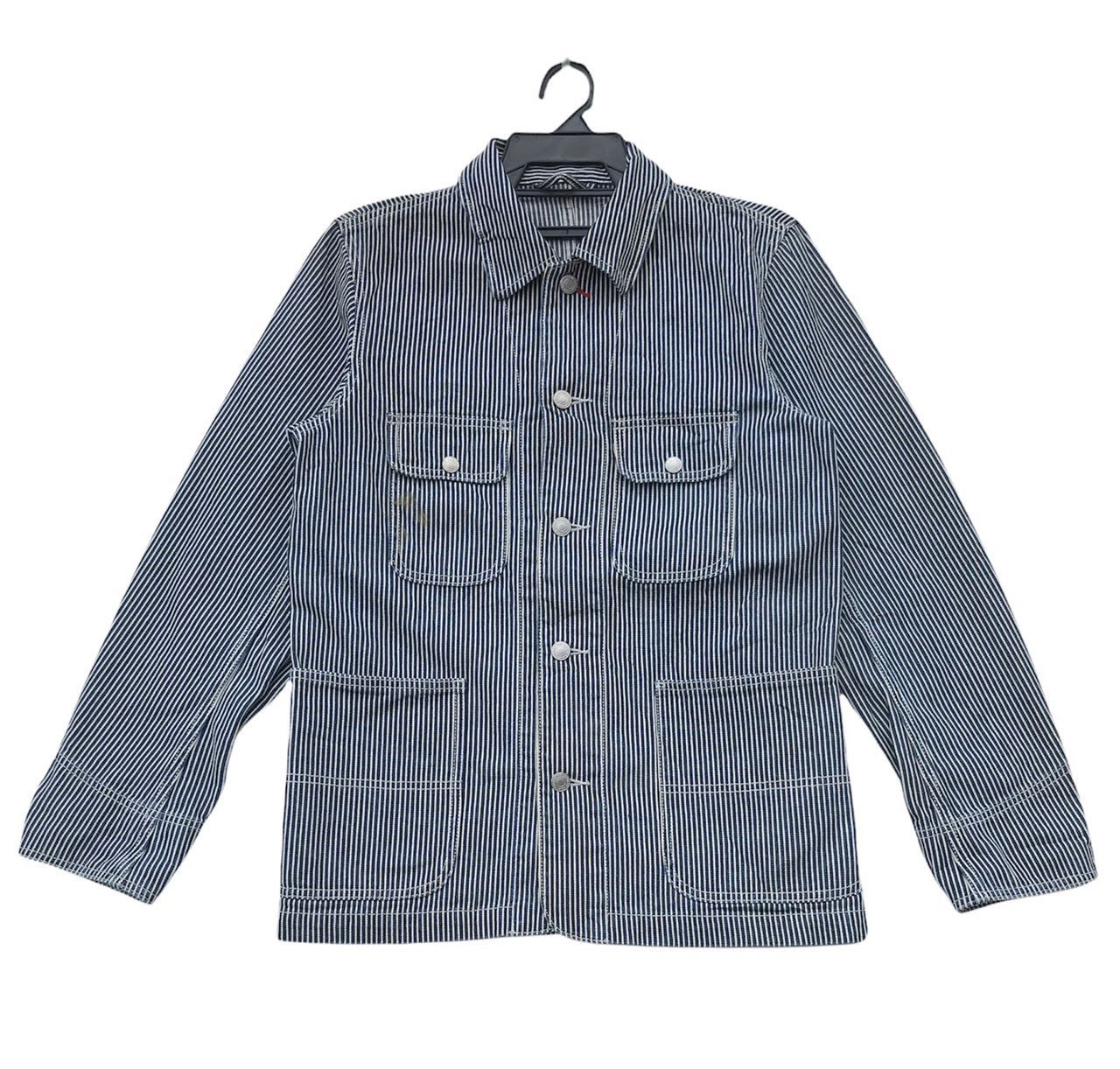 Vintage Rare B.C Factory japan hickory stripe chore jacket Size US S / EU 44-46 / 1 - 1 Thumbnail