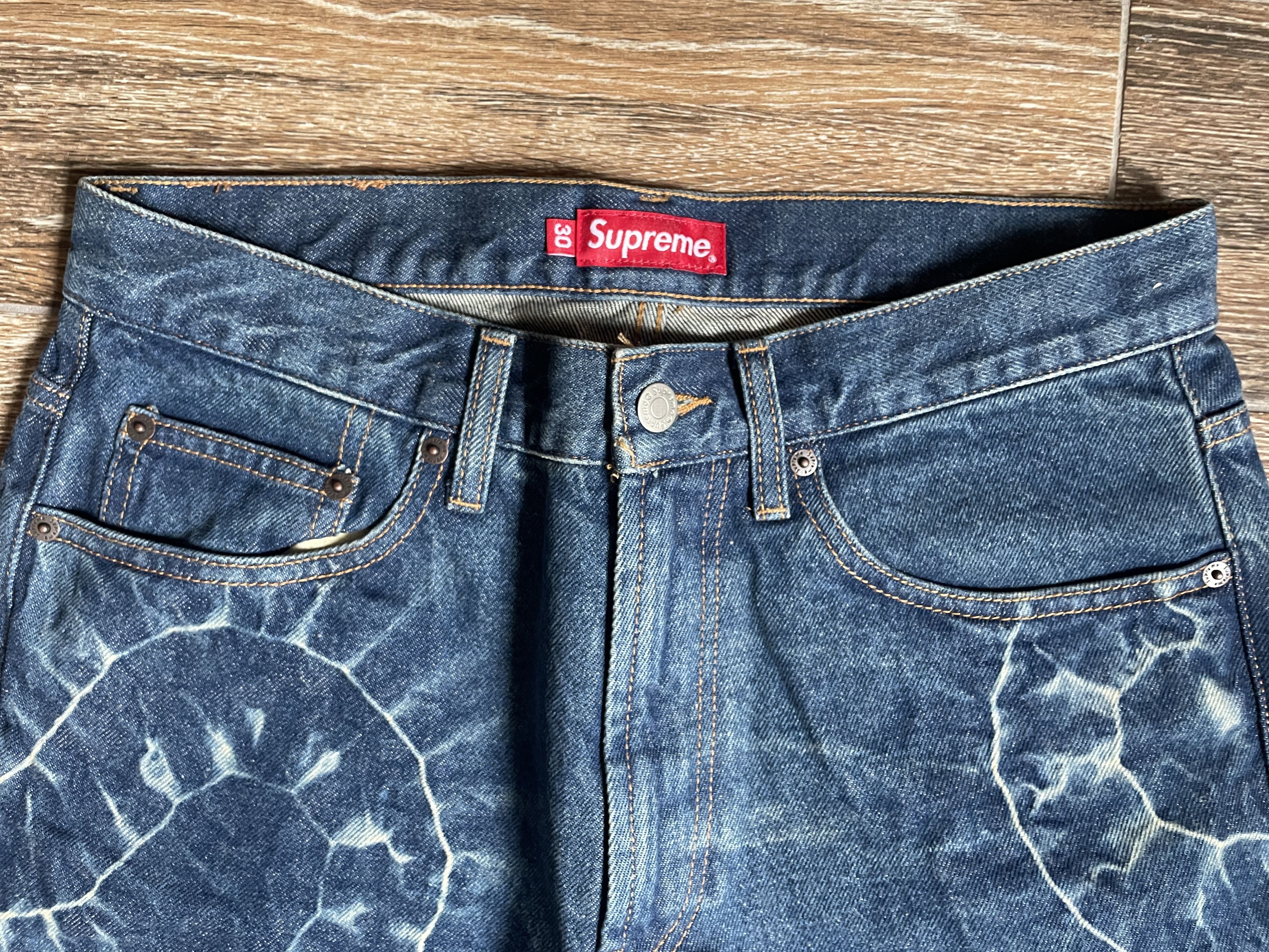 Supreme Supreme Shibori Jean Rigid Indigo Size 30 Denim NEW SS23 Size US 30 / EU 46 - 3 Thumbnail