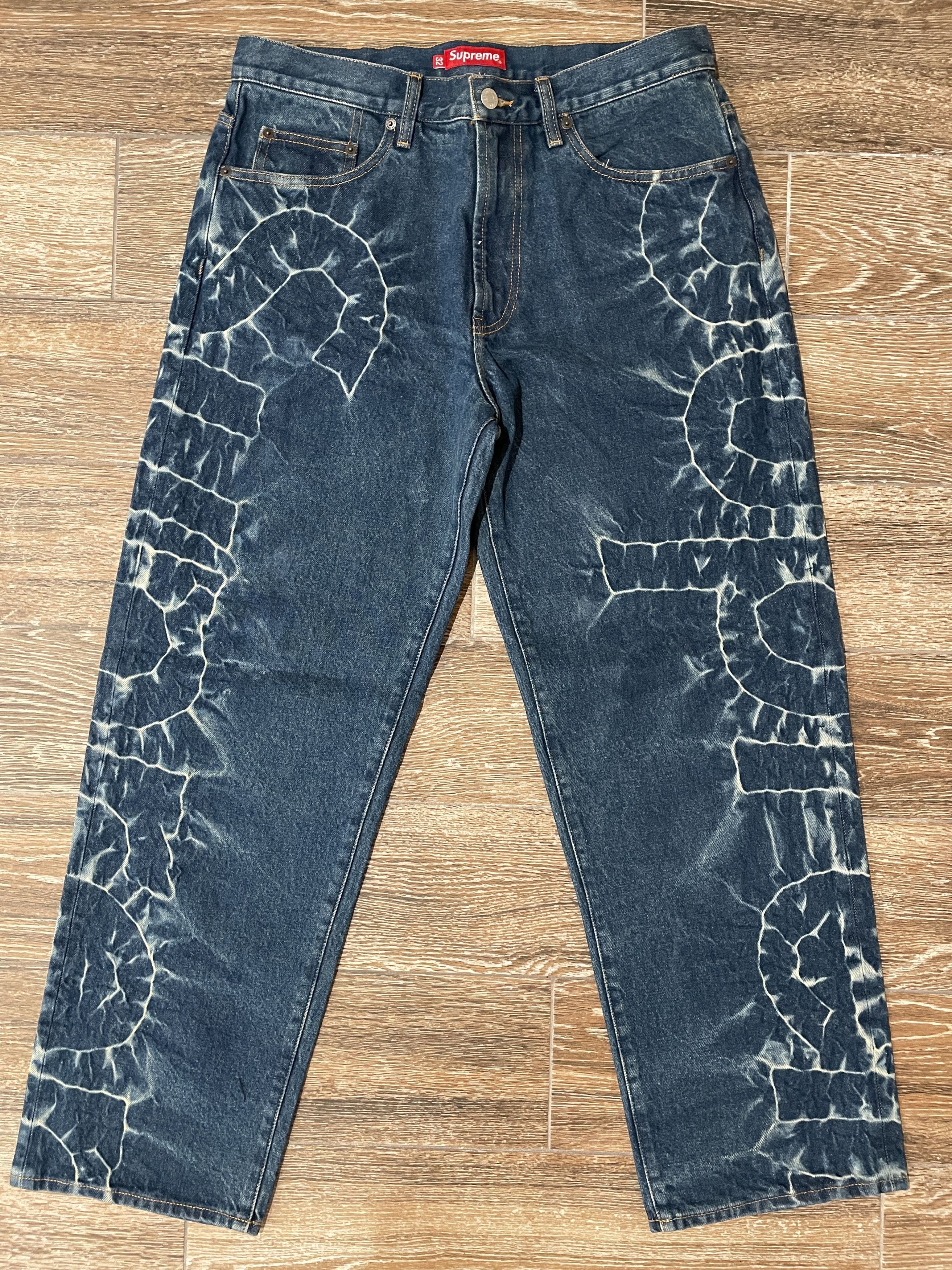 Supreme Supreme Baggy Jeans Washed Indigo 32 | Grailed