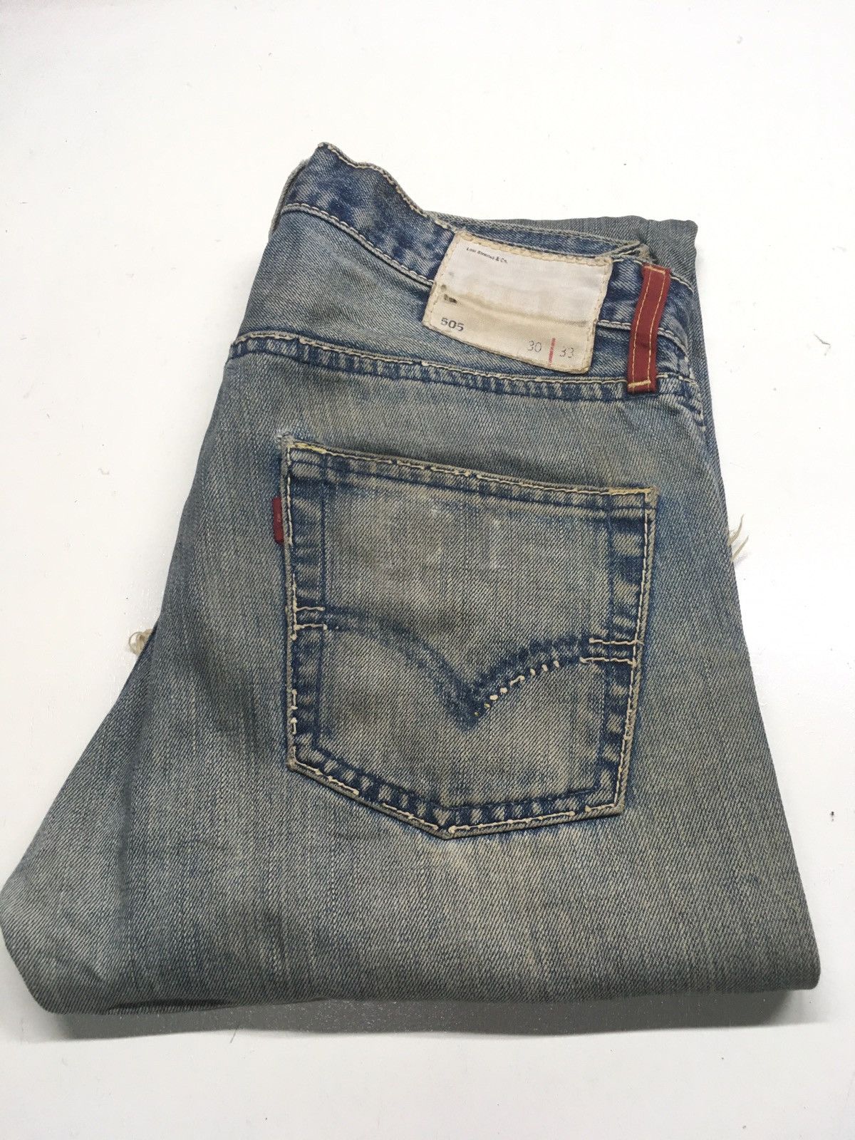 Levi's × Vintage Vintage Levi’s red loop distressed denim Size US 32 / EU 48 - 1 Thumbnail