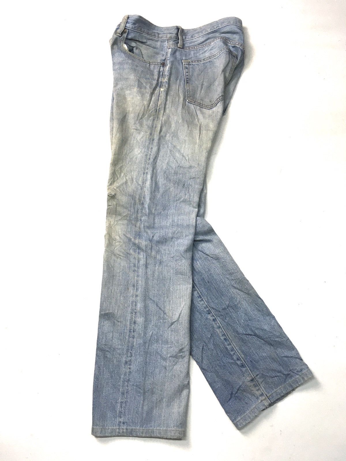 Japanese Brand × Uniqlo × Vintage Vintage uniqlo regular fit, distressed selvage jeans japan Size US 32 / EU 48 - 5 Thumbnail