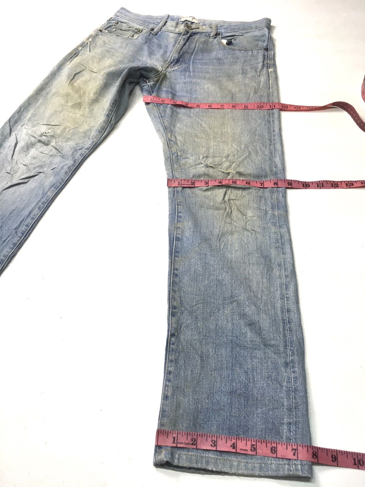 Japanese Brand × Uniqlo × Vintage Vintage uniqlo regular fit, distressed selvage jeans japan Size US 32 / EU 48 - 4 Thumbnail