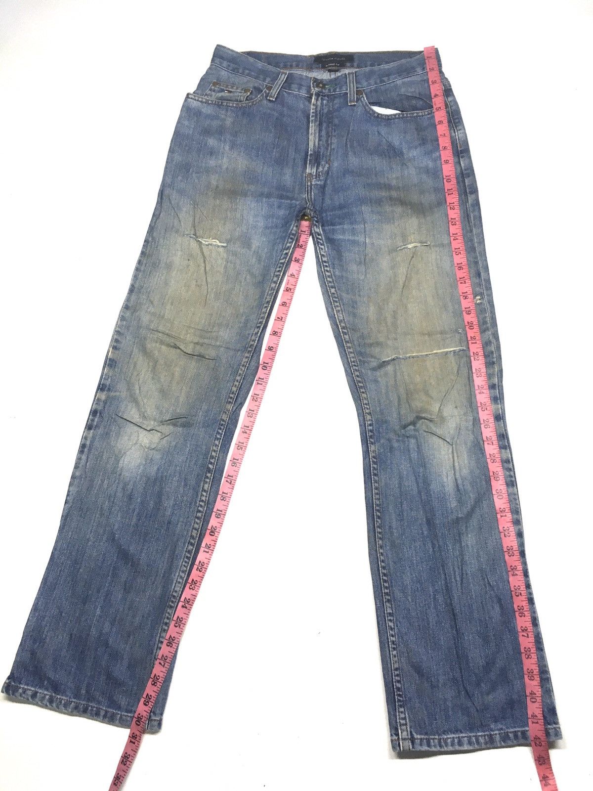 Tommy Hilfiger × Vintage Vintage Tommy Hilfiger classic fit distressed denim Size US 31 - 2 Thumbnail