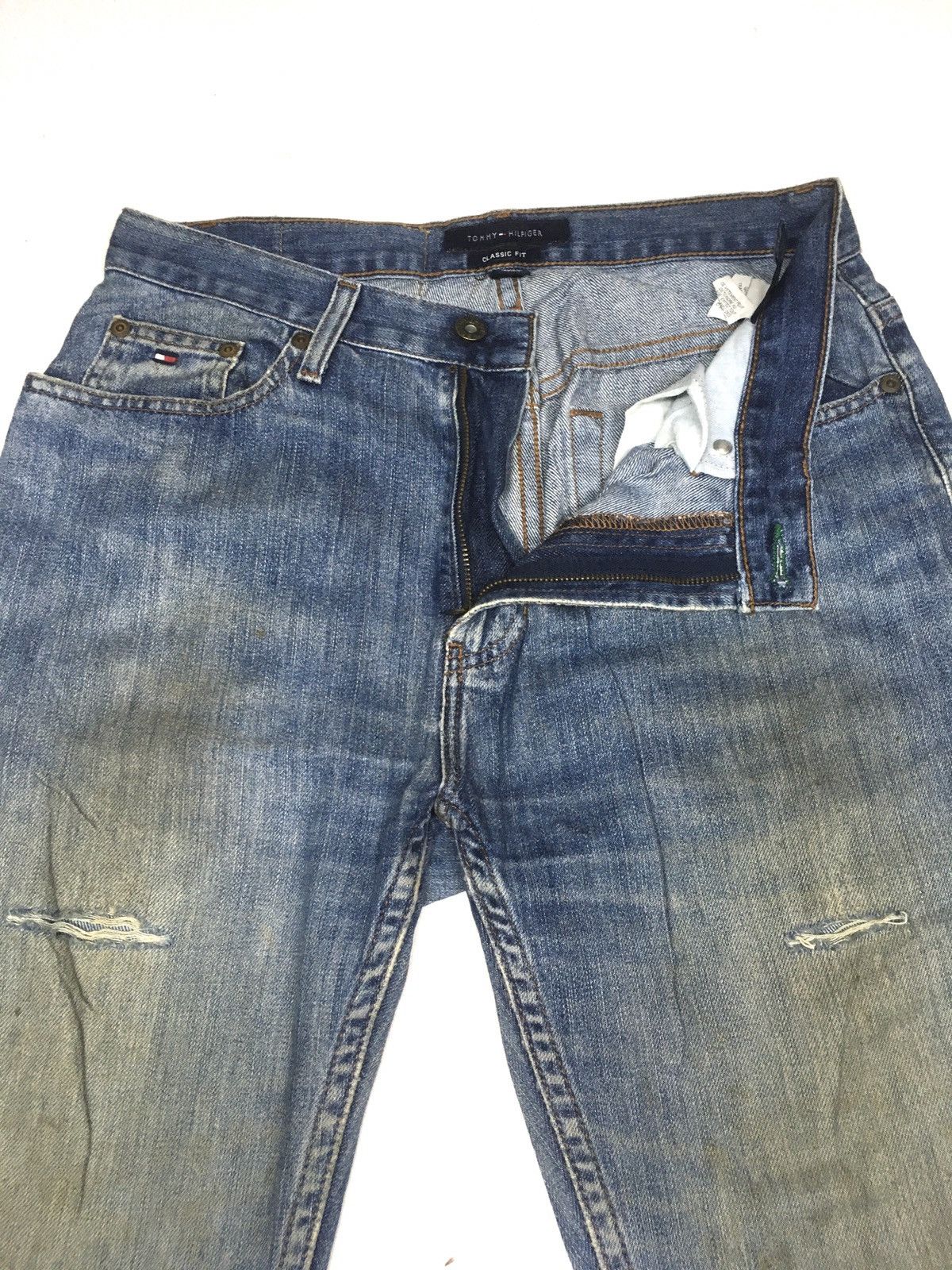 Tommy Hilfiger × Vintage Vintage Tommy Hilfiger classic fit distressed denim Size US 31 - 5 Thumbnail