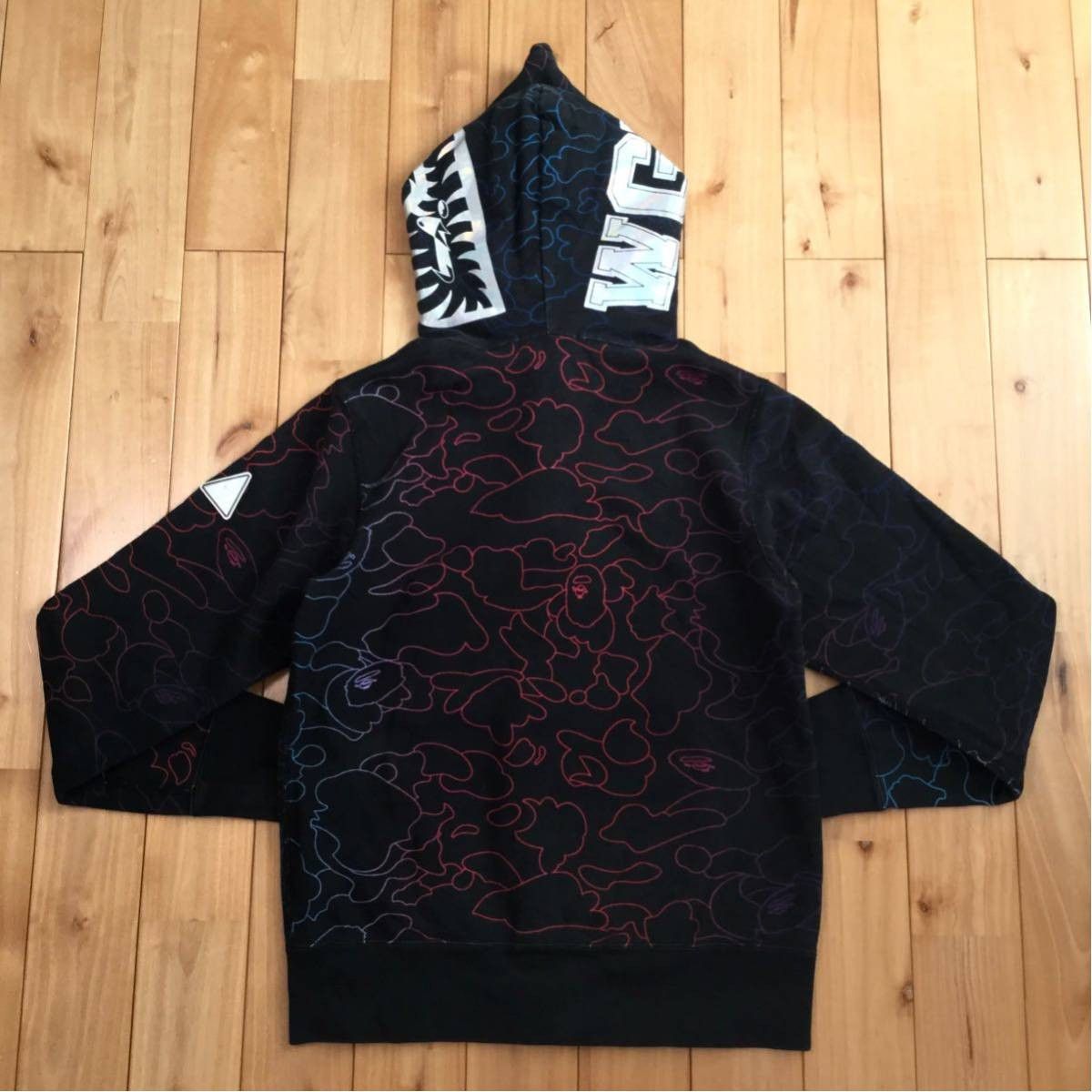 Bape BAPE pencil neon camo Shark full zip hoodie ape Size US S / EU 44-46 / 1 - 5 Thumbnail