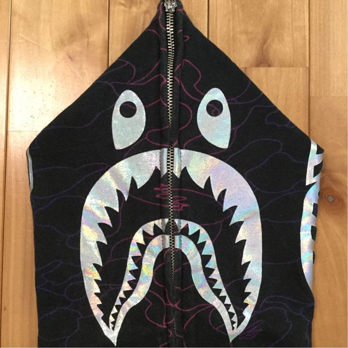 Bape BAPE pencil neon camo Shark full zip hoodie ape Size US S / EU 44-46 / 1 - 2 Thumbnail