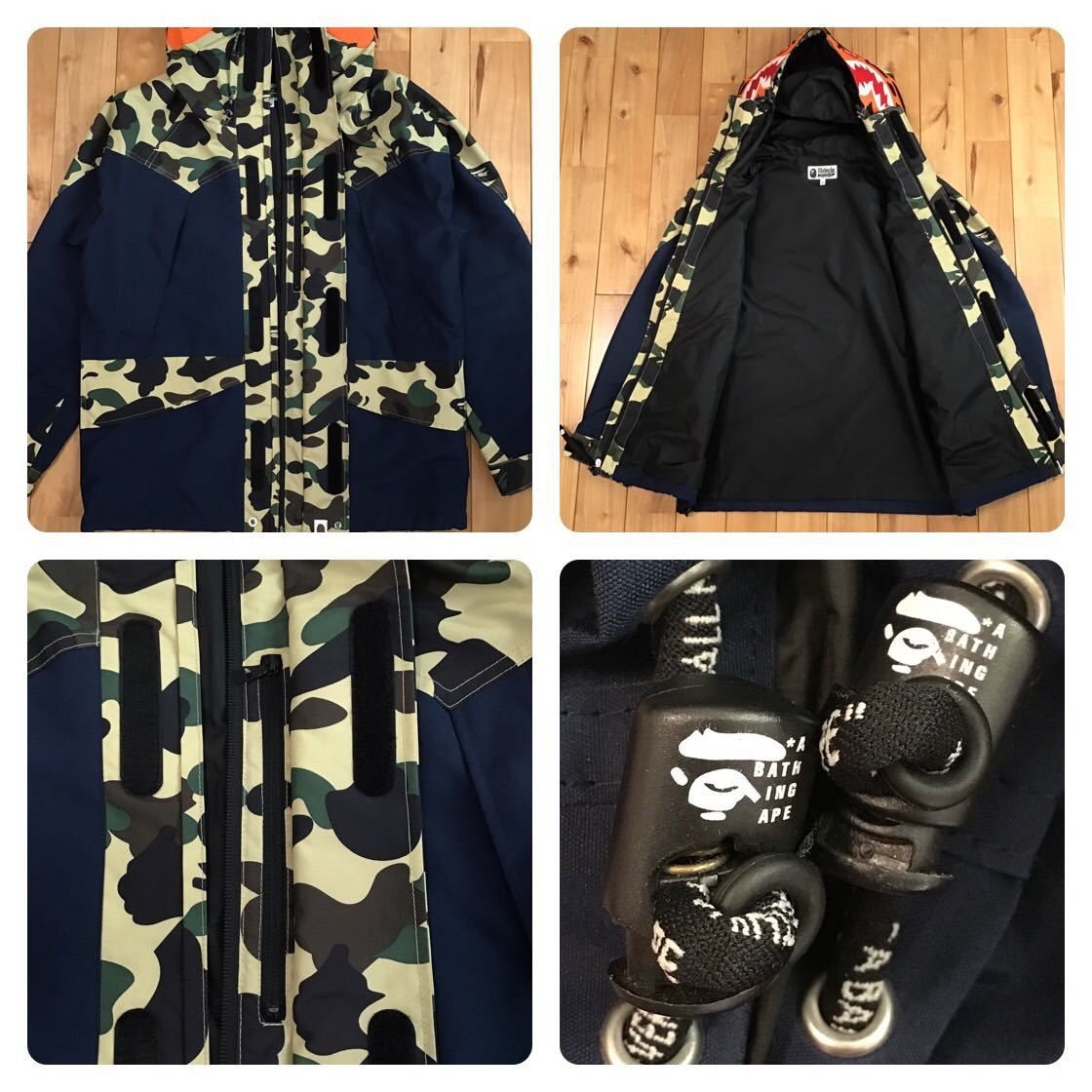 Bape BAPE Tiger hoodie snowboard jacket navy × 1st camo yellow Size US M / EU 48-50 / 2 - 8 Thumbnail
