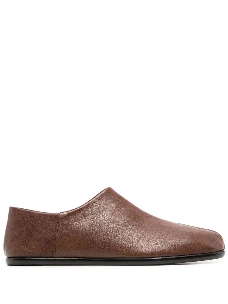 Brown Tabi Slip On Loafers