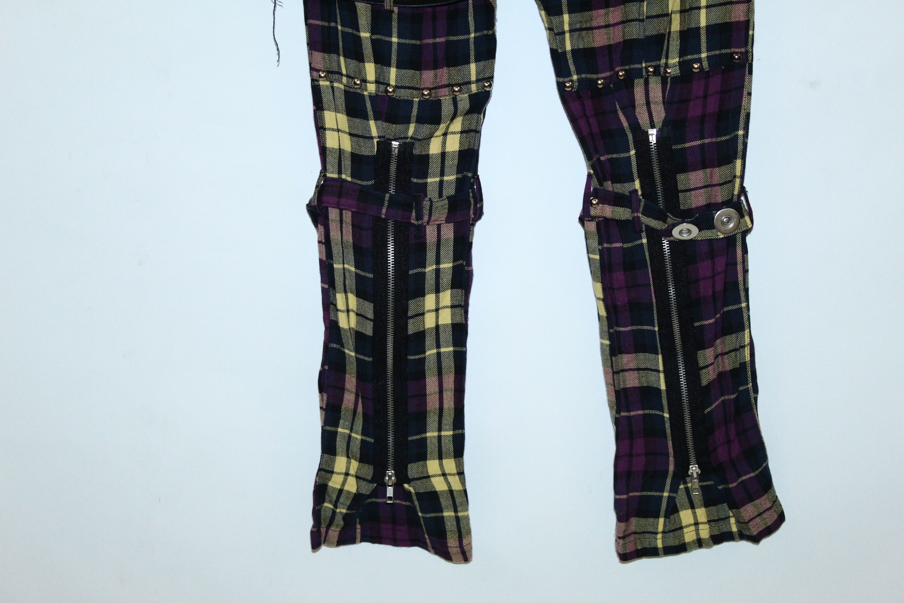 Revenge Y2K💥 Sex Pot Revenge Tokyo Punk Bondage Tartan Pants Size US 31 - 11 Thumbnail