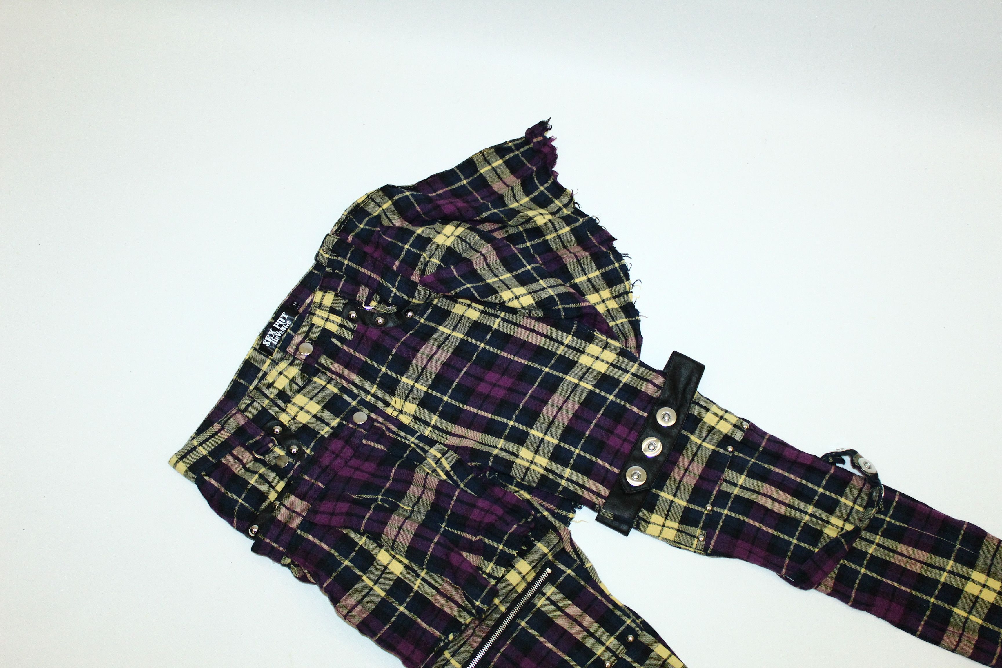 Revenge Y2K💥 Sex Pot Revenge Tokyo Punk Bondage Tartan Pants Size US 31 - 8 Thumbnail