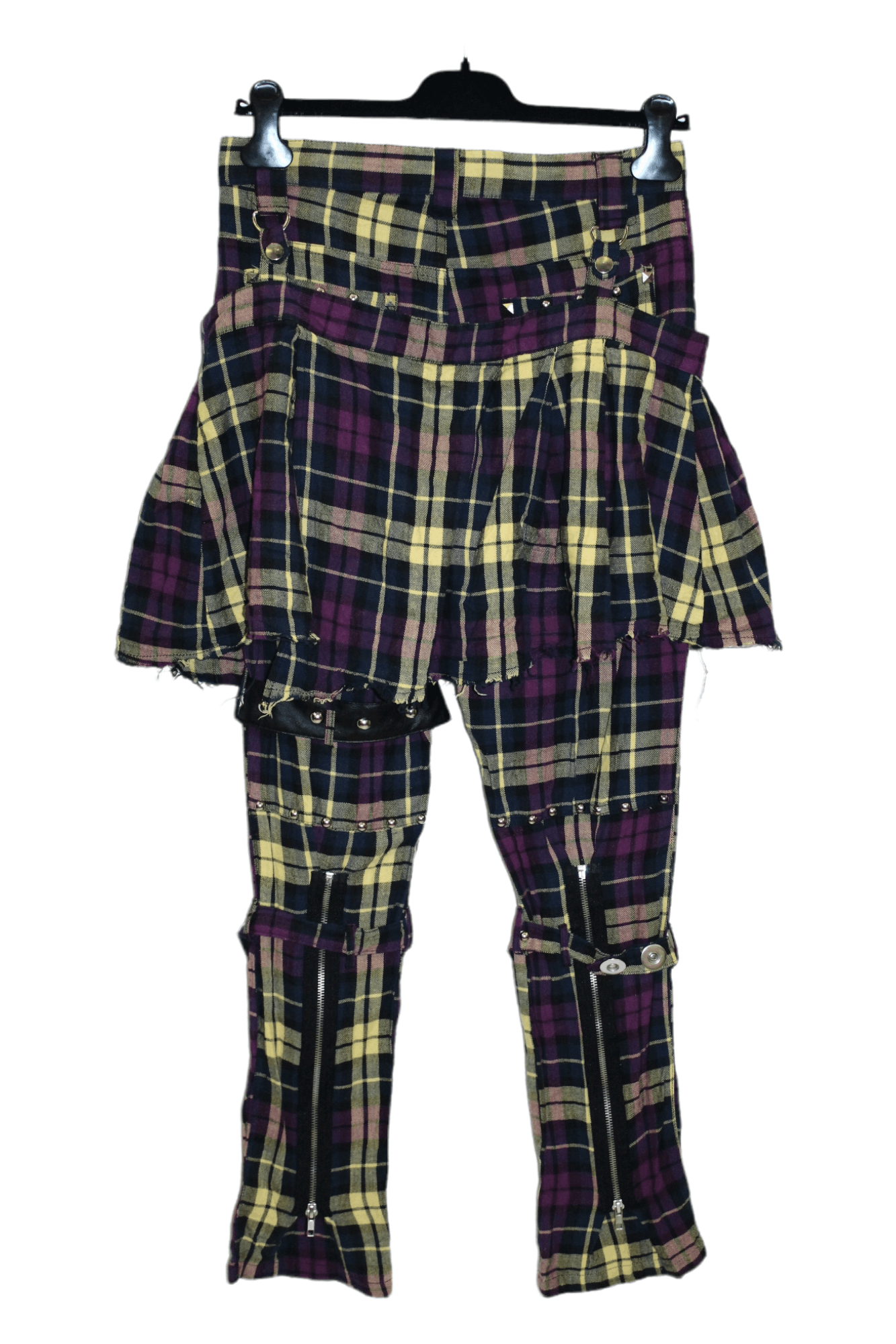 Revenge Y2K💥 Sex Pot Revenge Tokyo Punk Bondage Tartan Pants Size US 31 - 2 Thumbnail