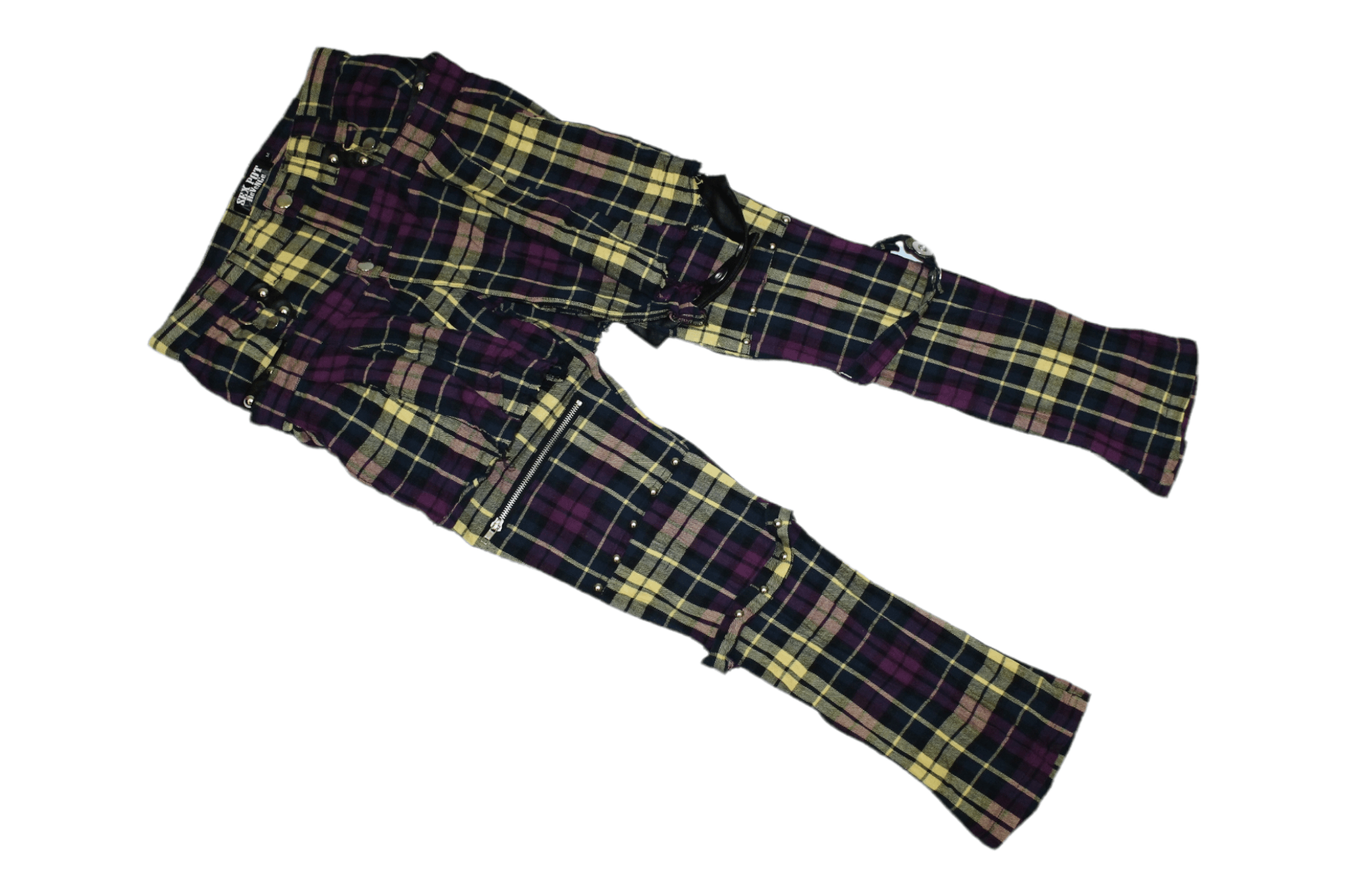 Revenge Y2K💥 Sex Pot Revenge Tokyo Punk Bondage Tartan Pants Size US 31 - 3 Thumbnail
