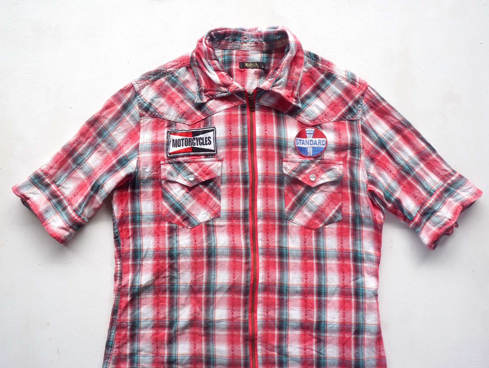 Flannel × Von Dutch VON DUTCH Hooded Zipper Plaid Shirt Size M / US 6-8 / IT 42-44 - 10 Thumbnail