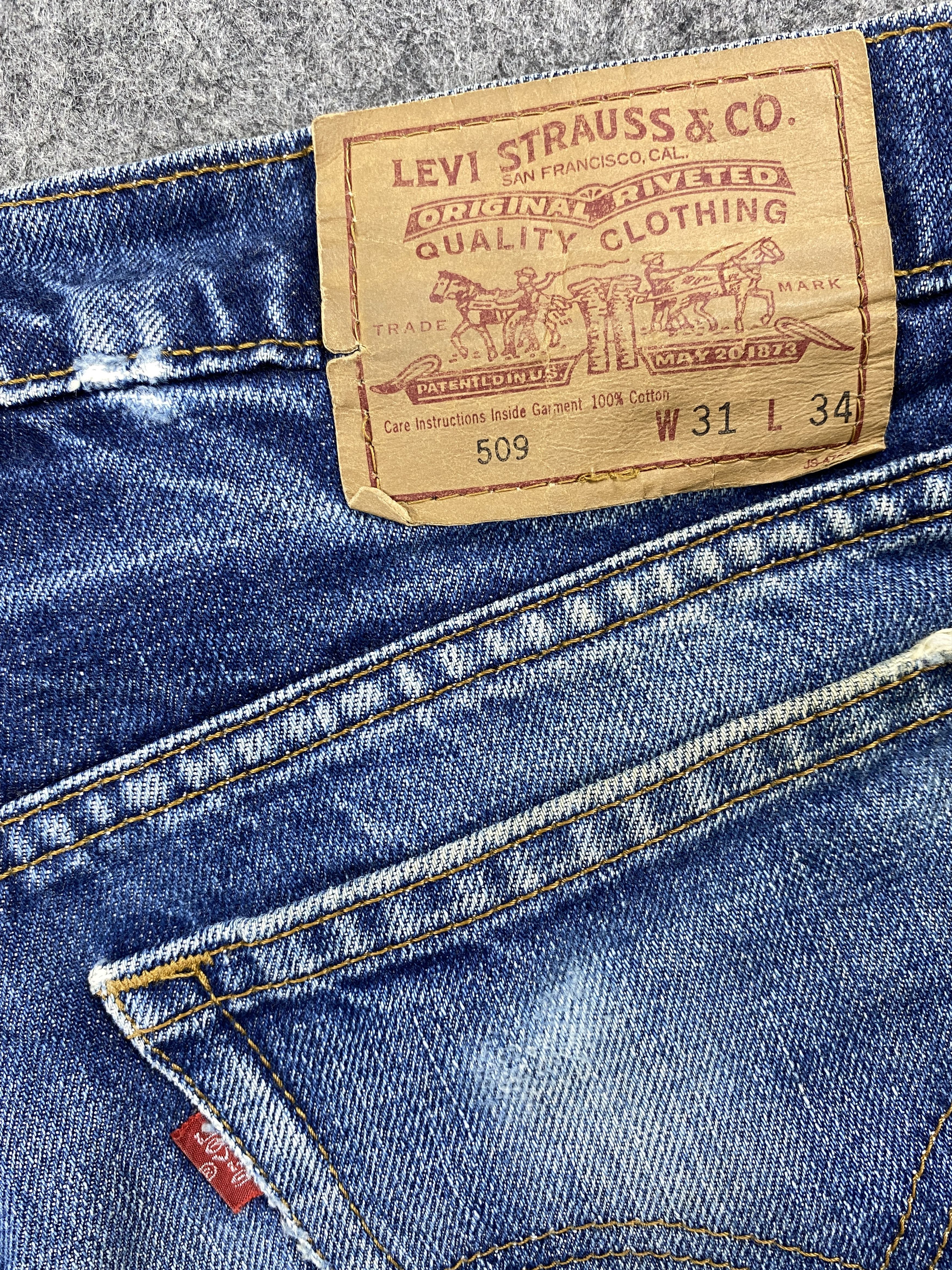 Levi's Blue Distressed Vintage Levi's 509 31x29 Denim -JN1291 Size US 31 - 9 Thumbnail