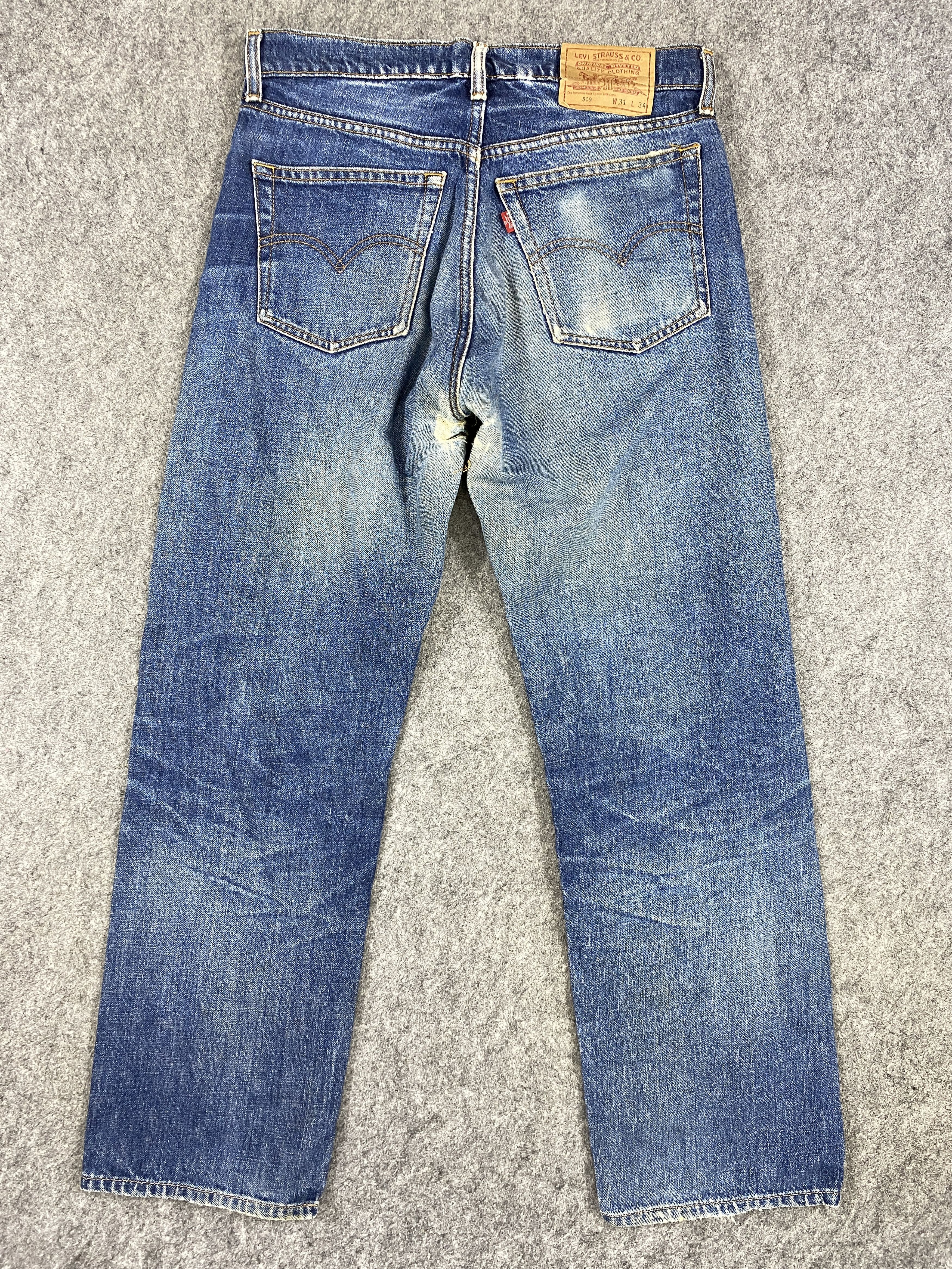 Levi's Blue Distressed Vintage Levi's 509 31x29 Denim -JN1291 Size US 31 - 2 Thumbnail