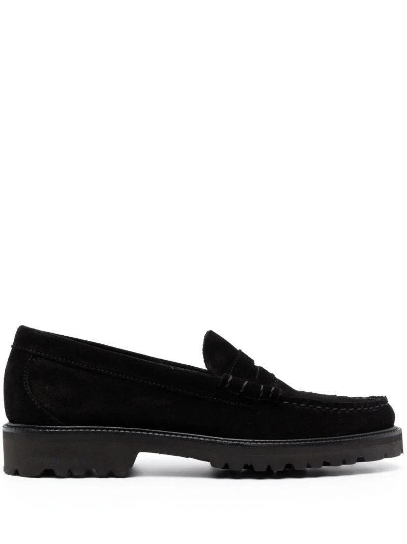 Black Weejuns 90 Suede Loafers