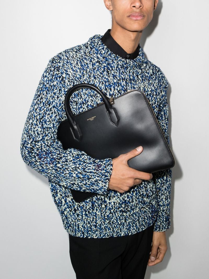 Black Leather Laptop Bag
