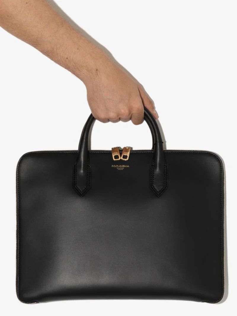 Black Leather Laptop Bag