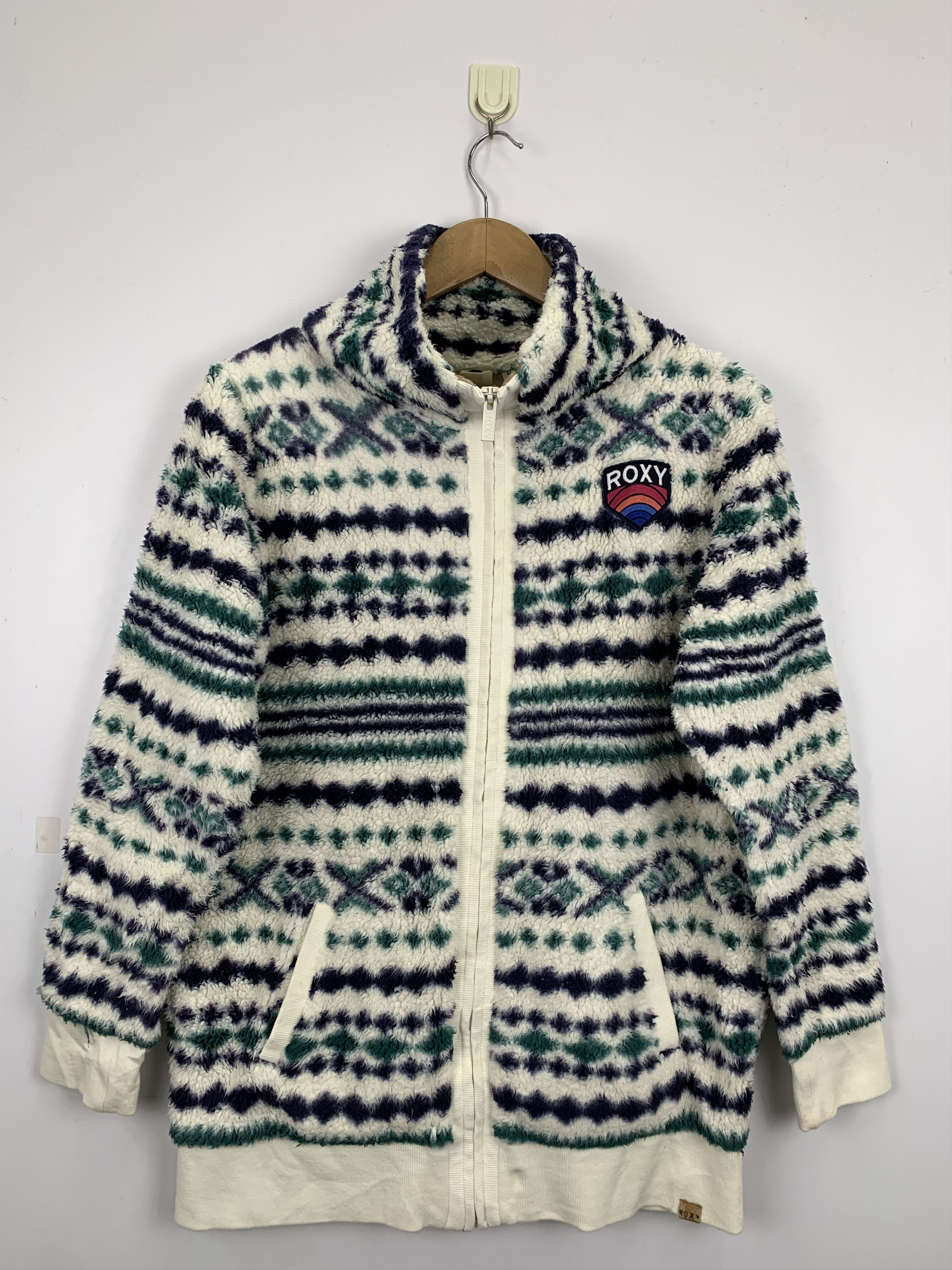 image of Vintage Roxy Lowland Native Sherpa Zipper Jacket, Men's (Size Large)