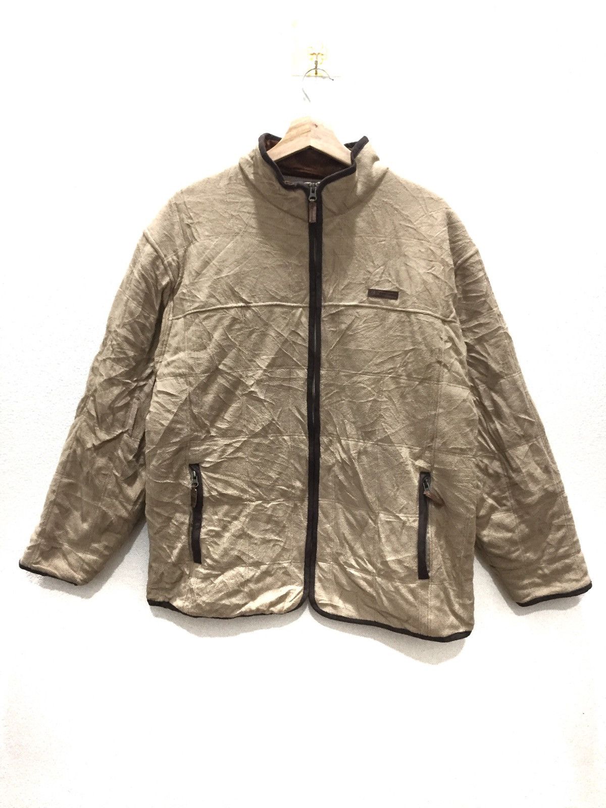 image of Vintage U.p Renoma Fleece Sweater in Cream, Men's (Size Large)
