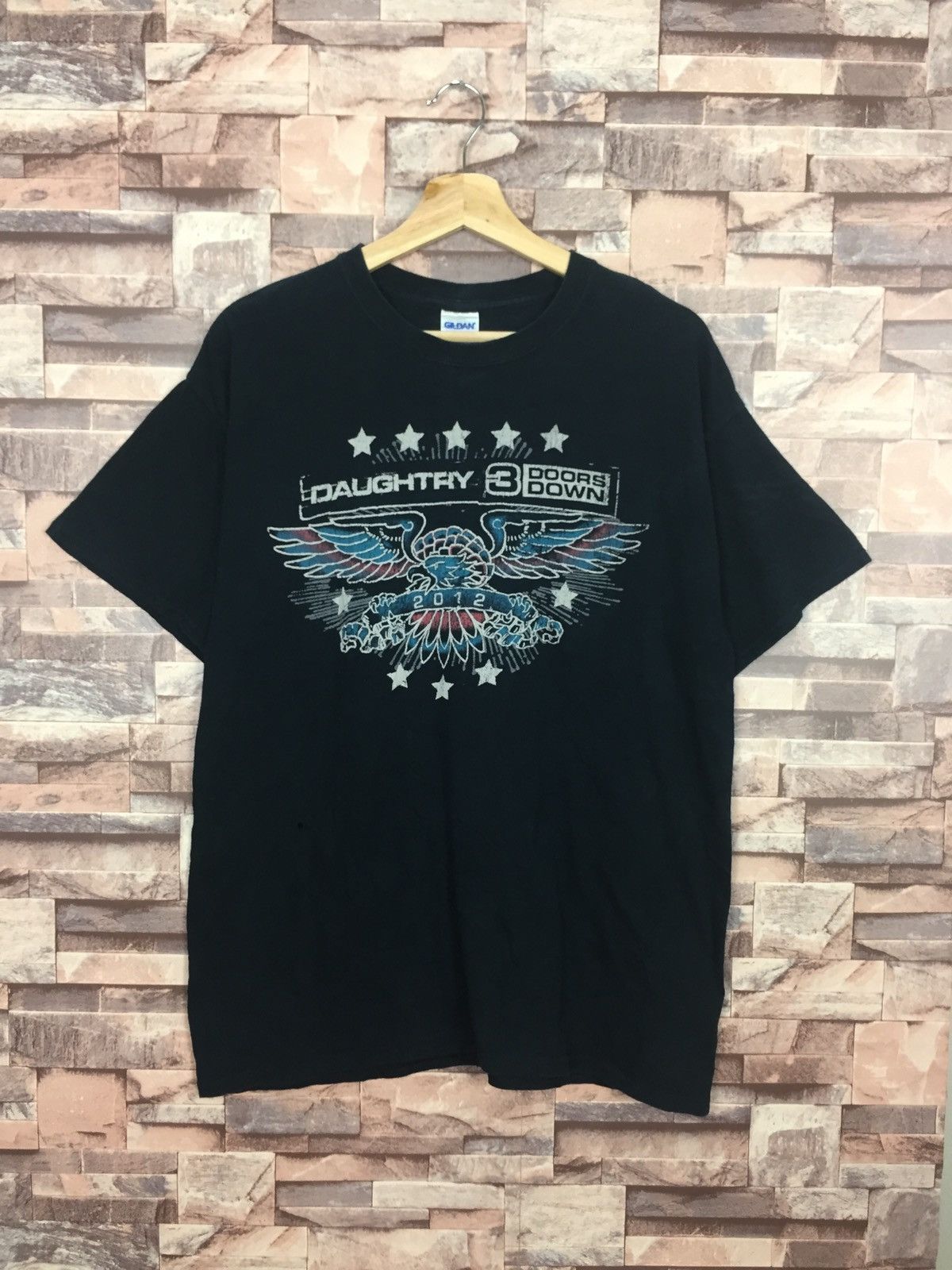 Band Tees 3 Doors Down 2012 Tour Tee #T4-50 Size US L / EU 52-54 / 3 - 1 Thumbnail