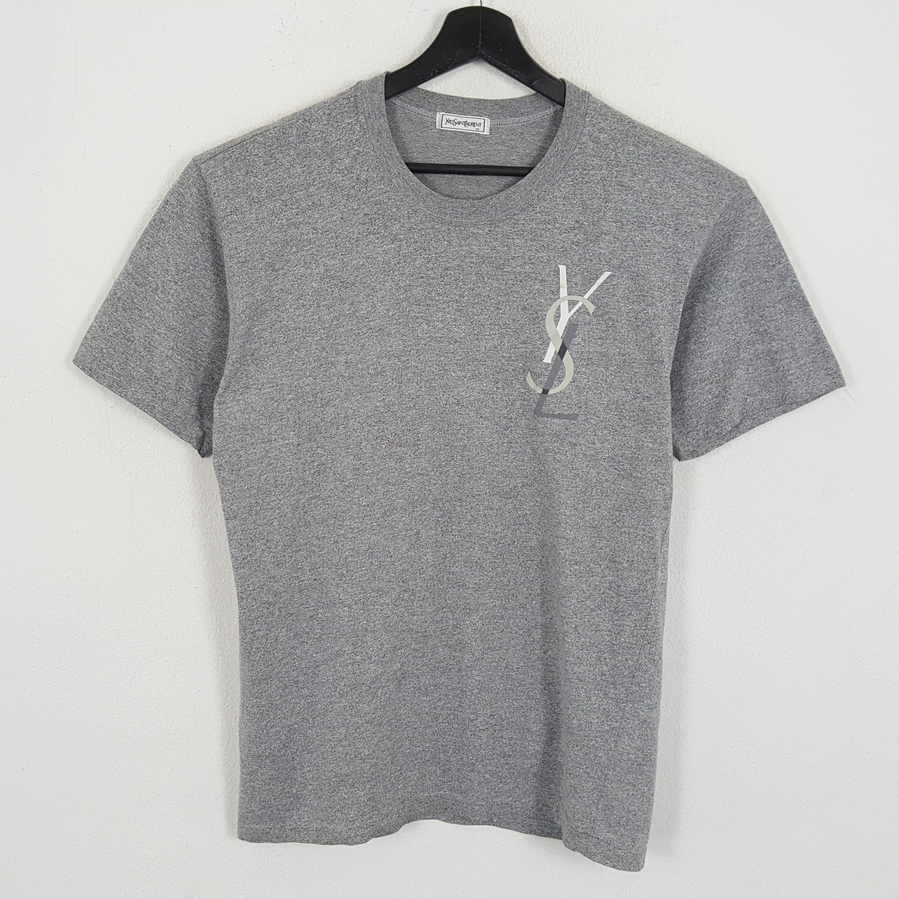 YVES SAINT LAURENT Italian Luxury Brand Logo Design Tshirt