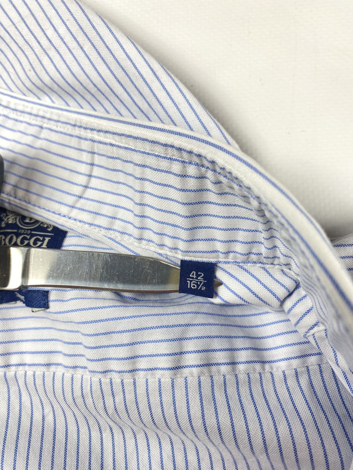 Boggi Boggi Milano Striped Shirt Long Sleeve Size US L / EU 52-54 / 3 - 7 Thumbnail