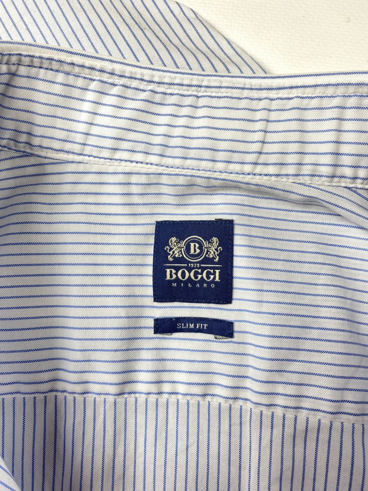 Boggi Boggi Milano Striped Shirt Long Sleeve Size US L / EU 52-54 / 3 - 6 Thumbnail