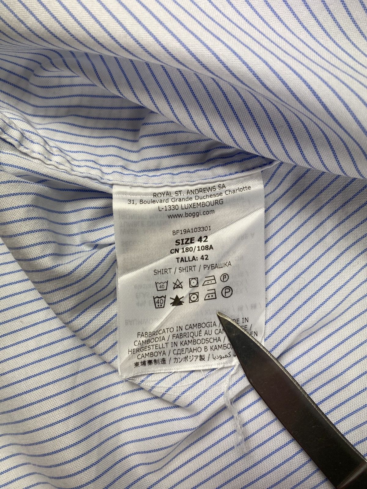 Boggi Boggi Milano Striped Shirt Long Sleeve Size US L / EU 52-54 / 3 - 8 Thumbnail