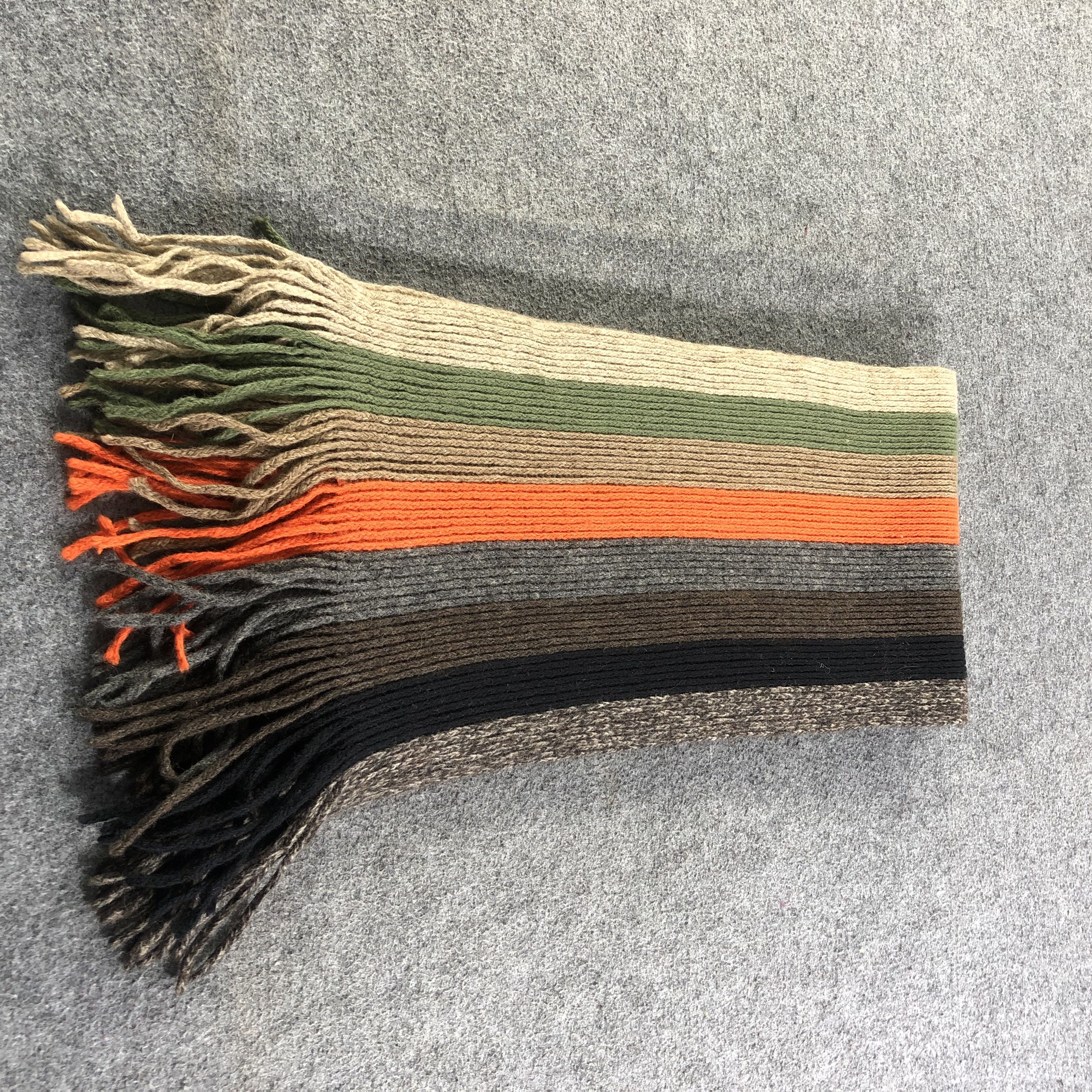 image of Gap Striped Knit Wool Scarf Muffler V1089, Men's