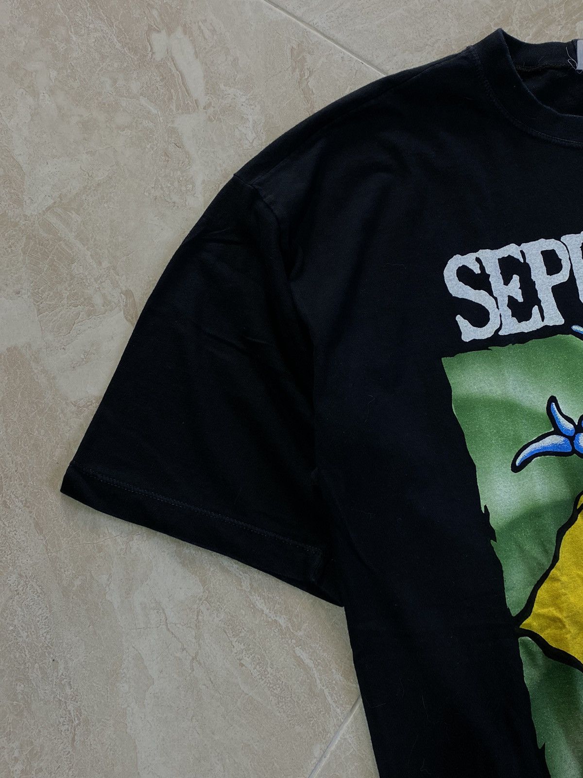 Band Tees × Vintage Vintage Sepultura Brazil rock band t-shirt Size US L / EU 52-54 / 3 - 4 Thumbnail