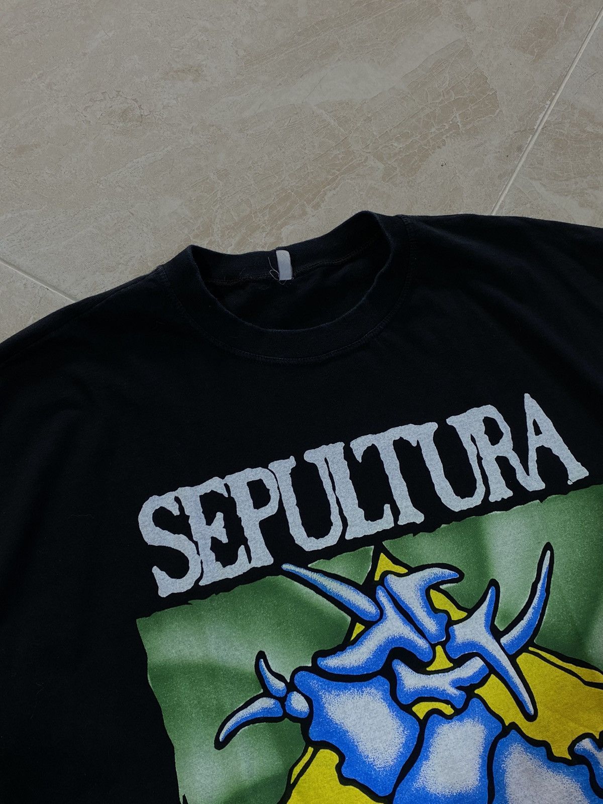 Band Tees × Vintage Vintage Sepultura Brazil rock band t-shirt Size US L / EU 52-54 / 3 - 5 Thumbnail