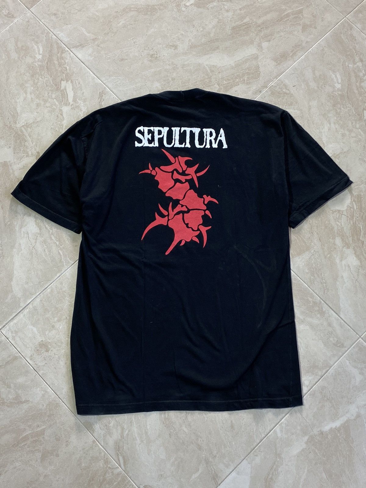 Band Tees × Vintage Vintage Sepultura Brazil rock band t-shirt Size US L / EU 52-54 / 3 - 2 Thumbnail