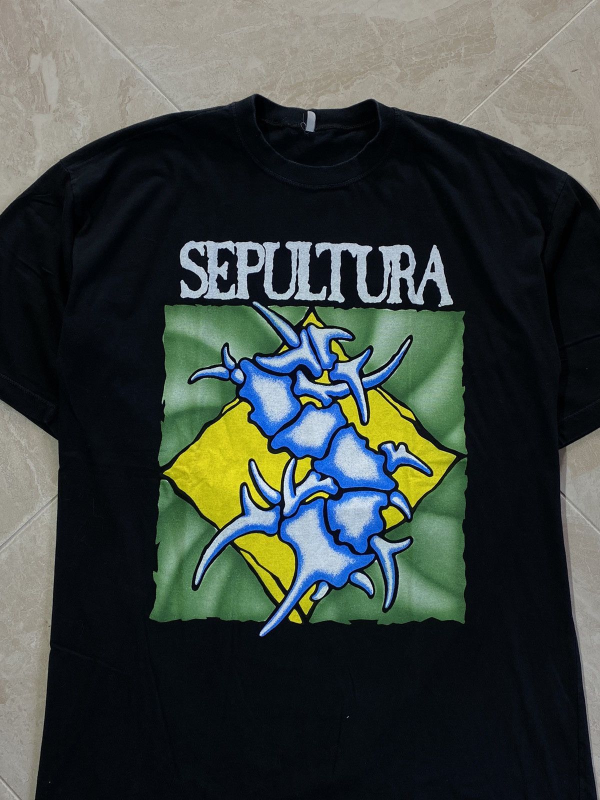 Band Tees × Vintage Vintage Sepultura Brazil rock band t-shirt Size US L / EU 52-54 / 3 - 6 Thumbnail