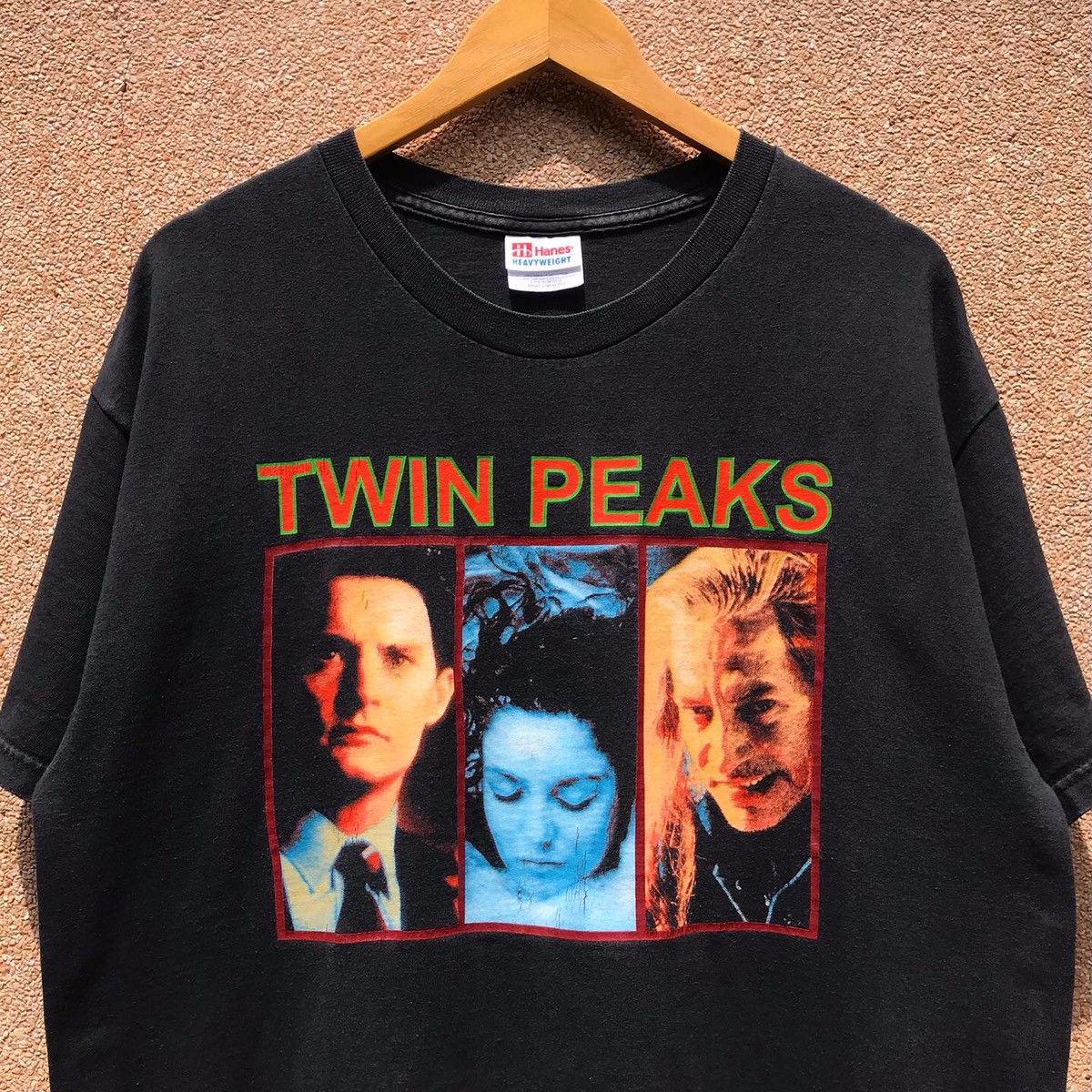 Pre-owned Hanes X Series Vintage 90's Twin Peaks Tee In Black